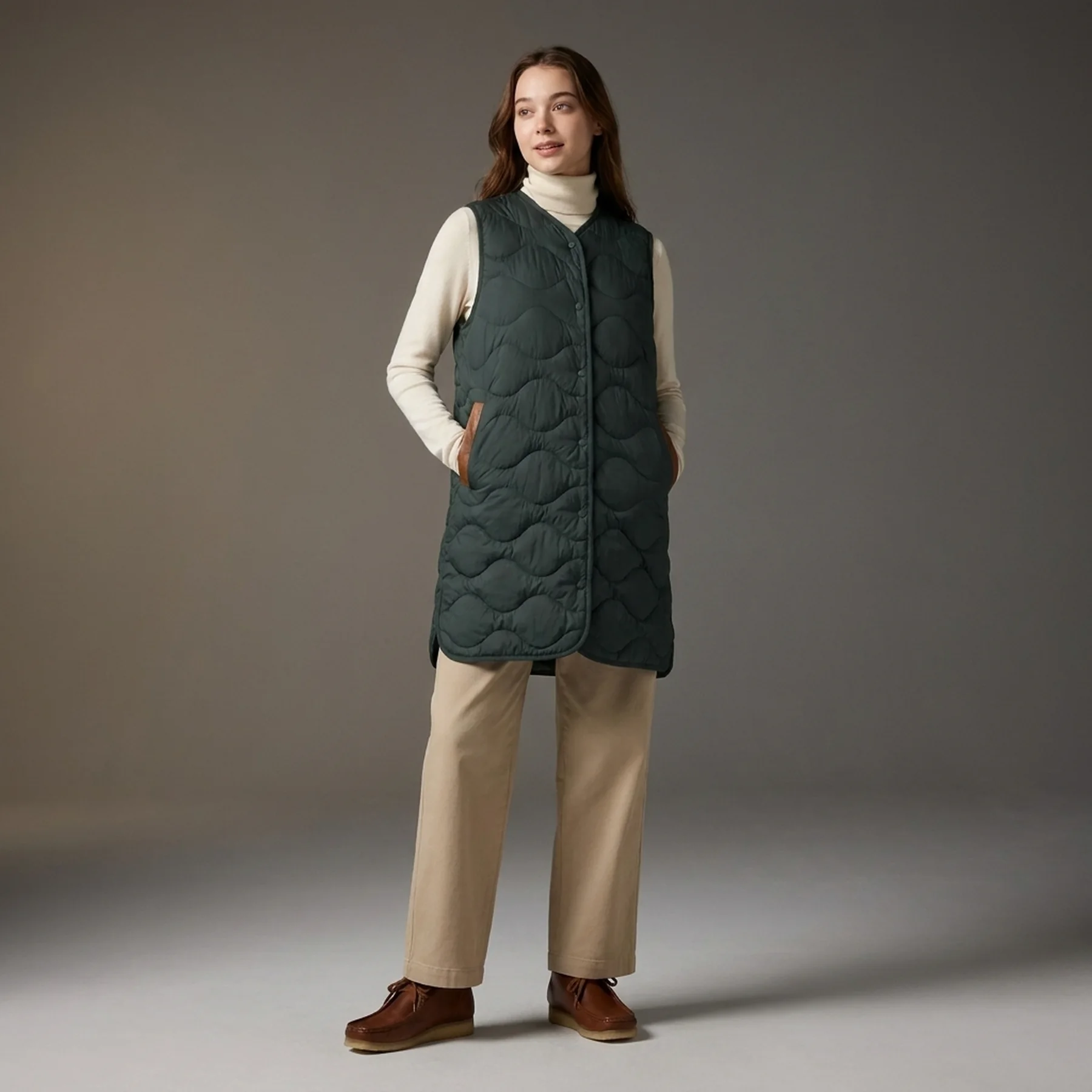 Ультралегкий довгий жилет Uniqlo 1159797449
