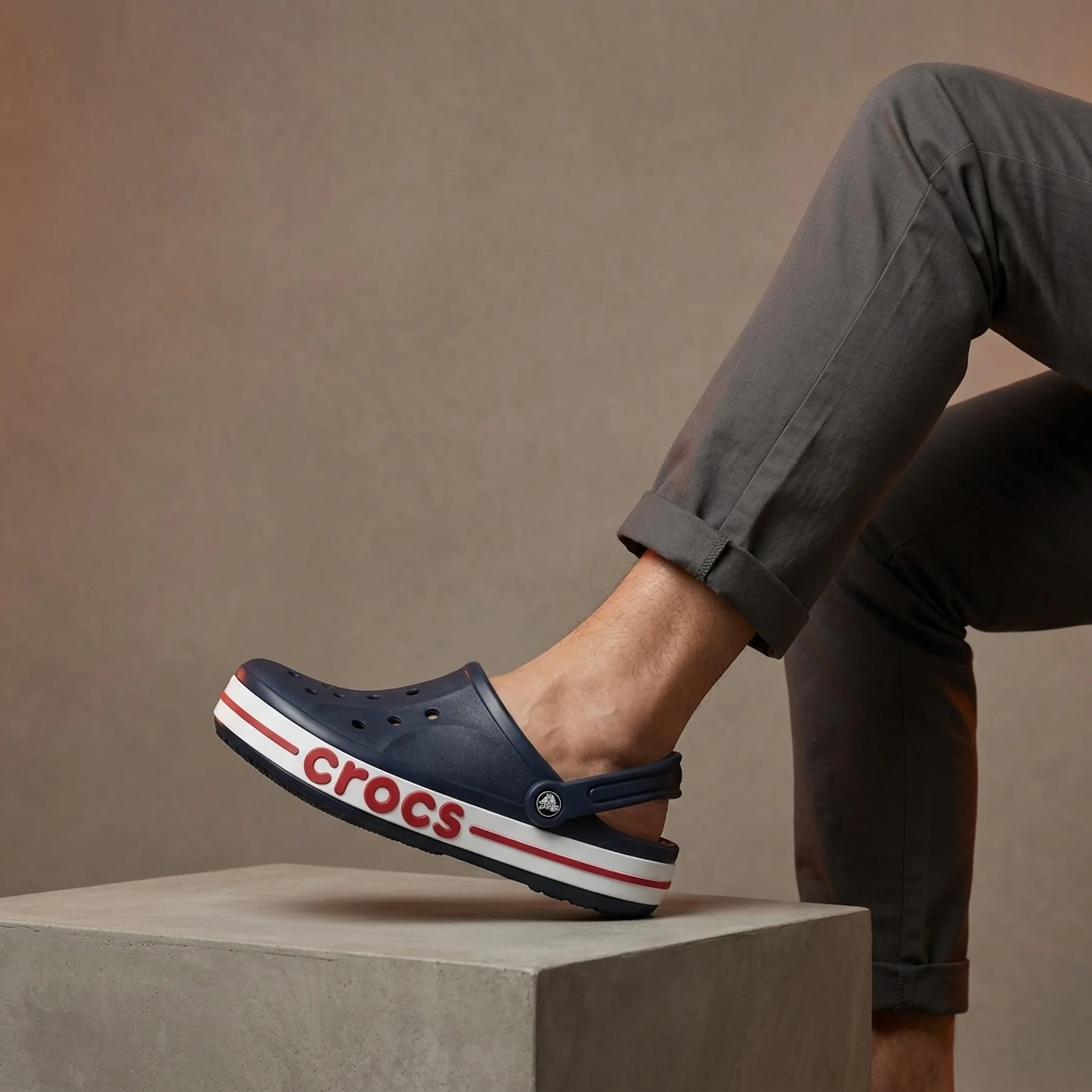 Унісекс тапочки Crocs Bayaband white blue