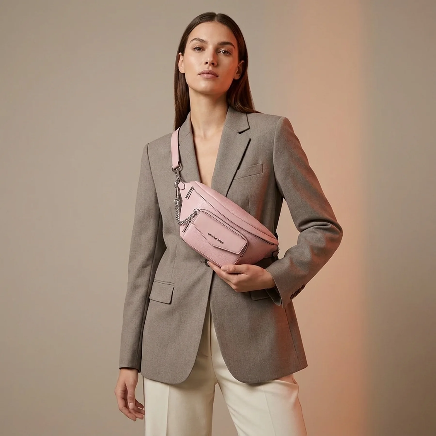Велика сумка-слінг Michael Kors з гаманцем 1159800801 (Рожевий, One size)