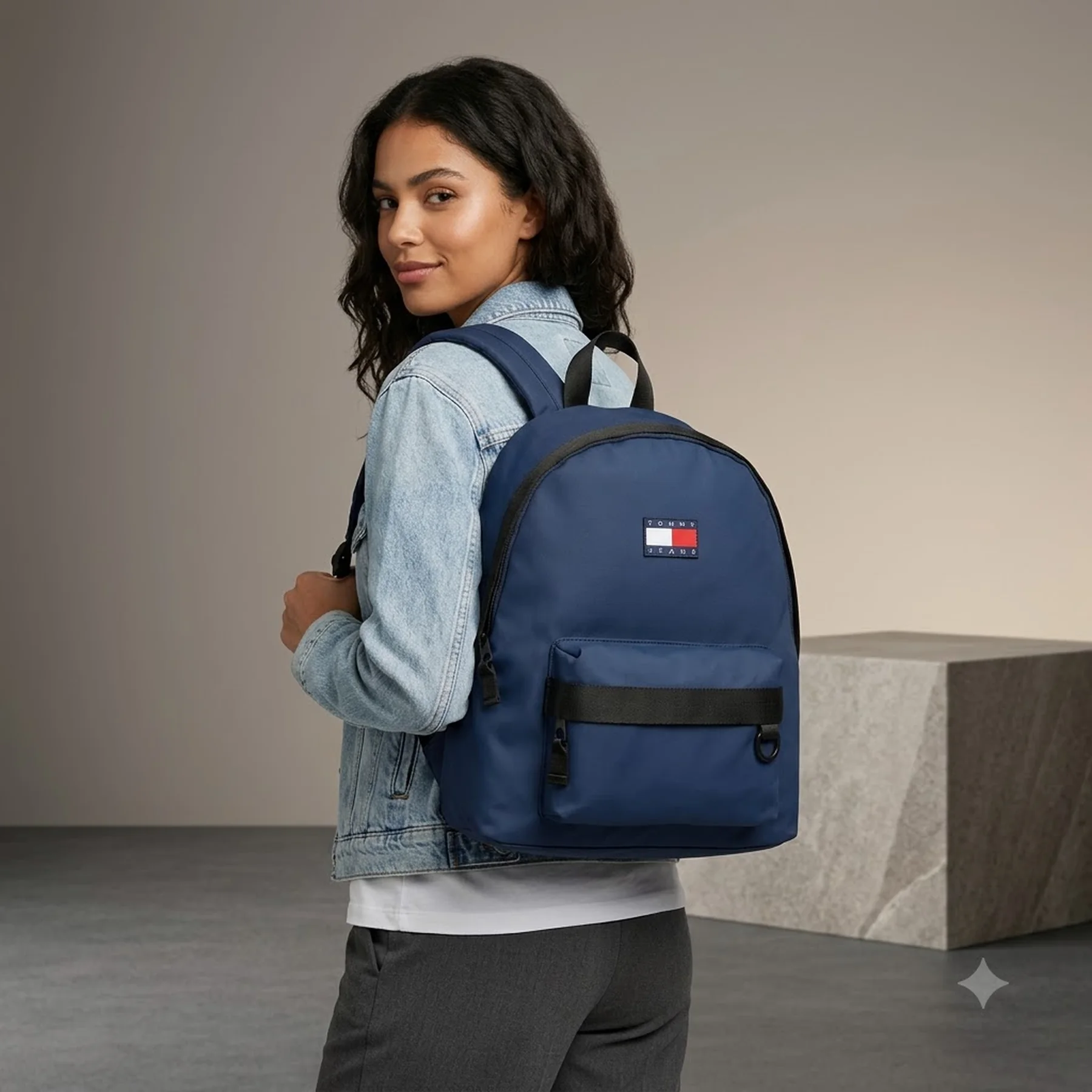 Великий рюкзак від Tommy Hilfiger 1159796743 (Білий/синій, One size)
