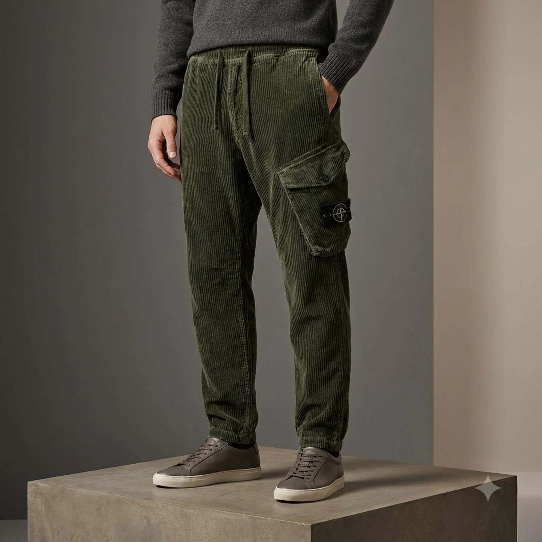 Вельветові штани Stone Island Beige