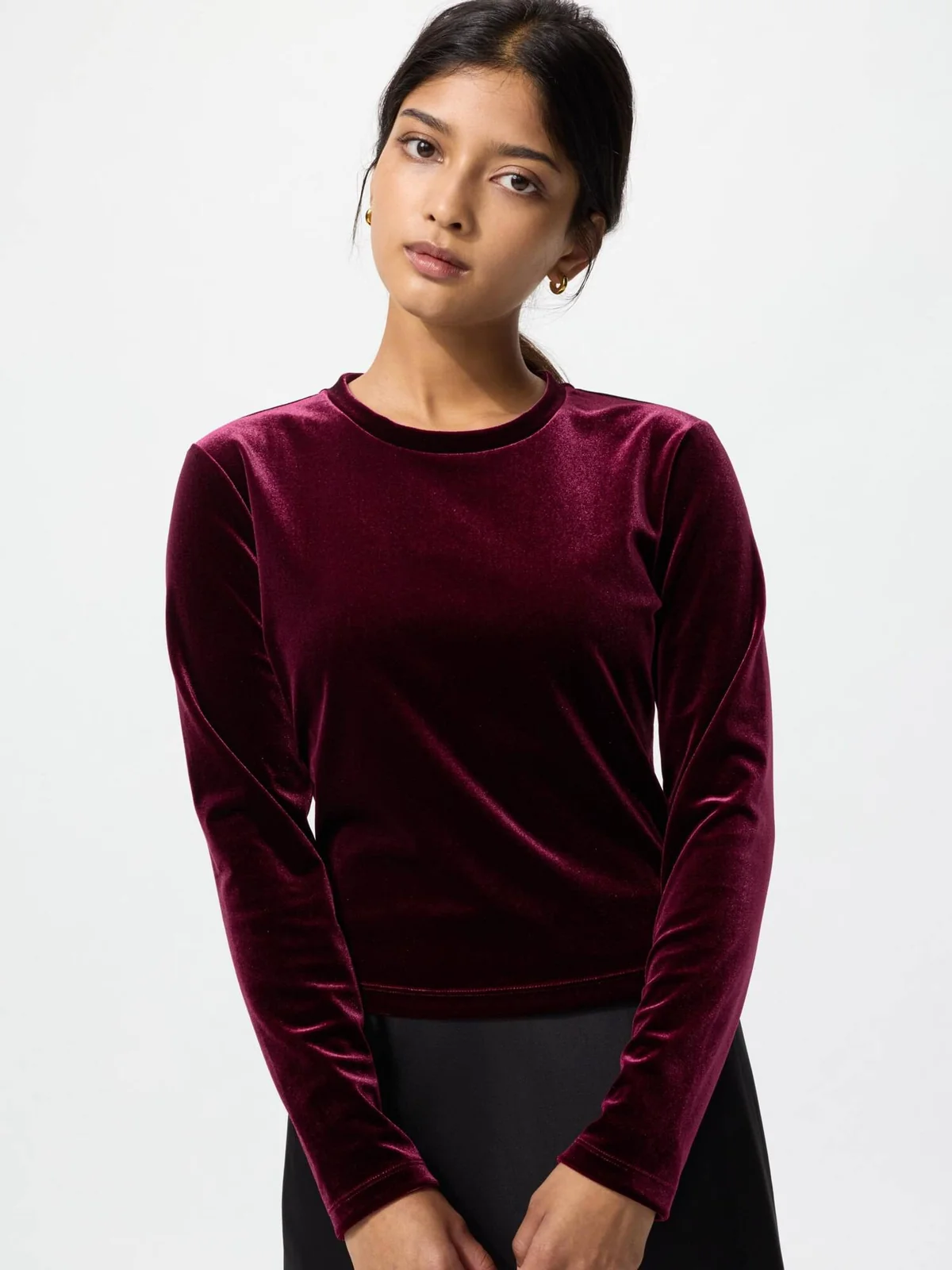 Велюровий лонгслів UNIQLO 1159856185