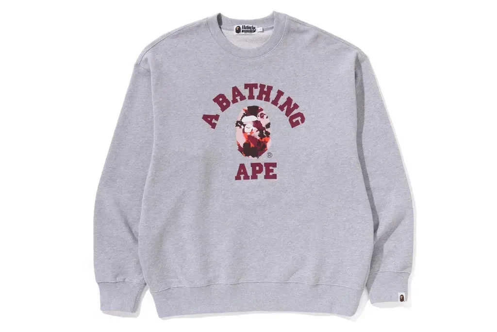 Вільний світшот A BATHING APE MAP CAMO COLLEGE