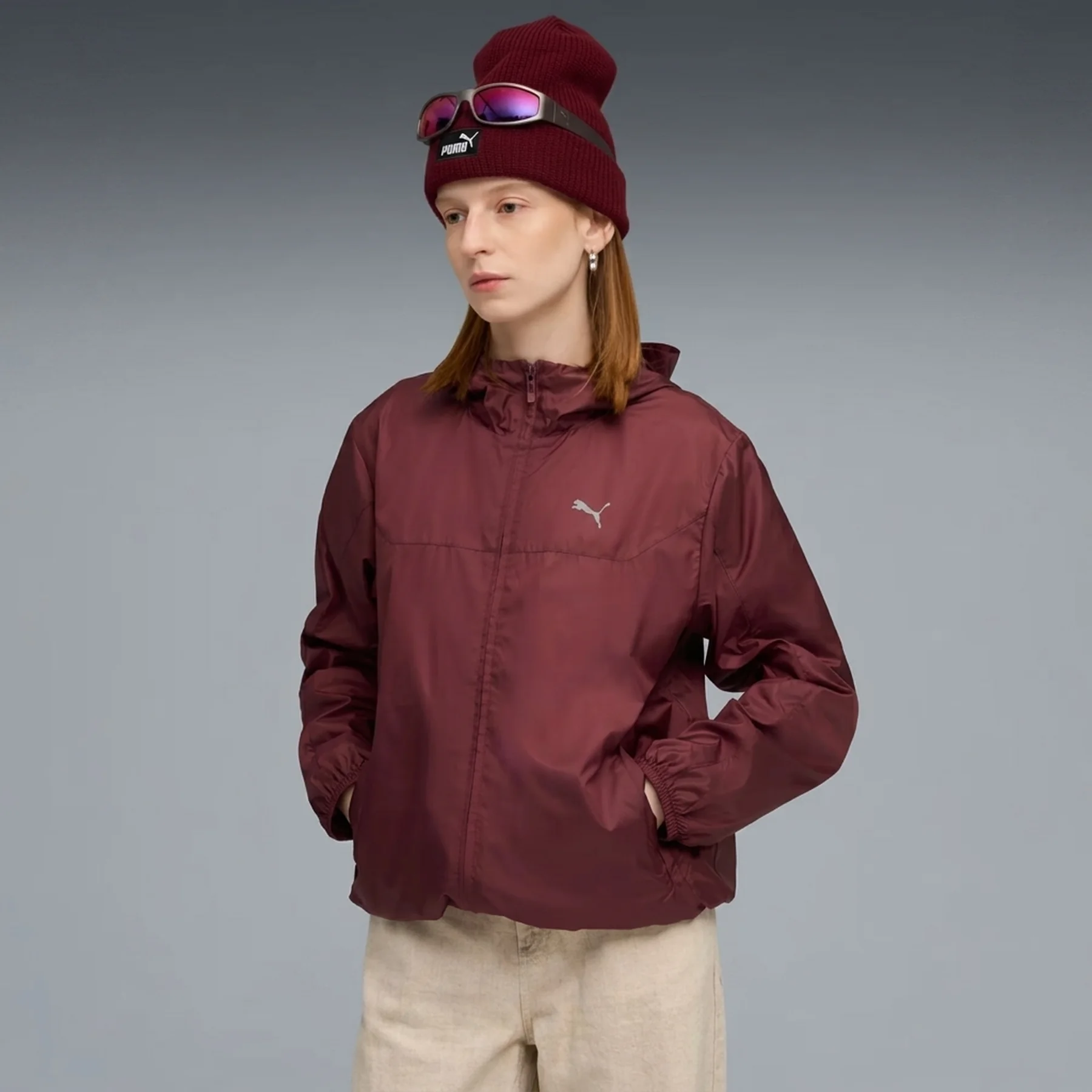 Вітрівка Ess Regular Windbreaker 68513396 Puma L Бордовий