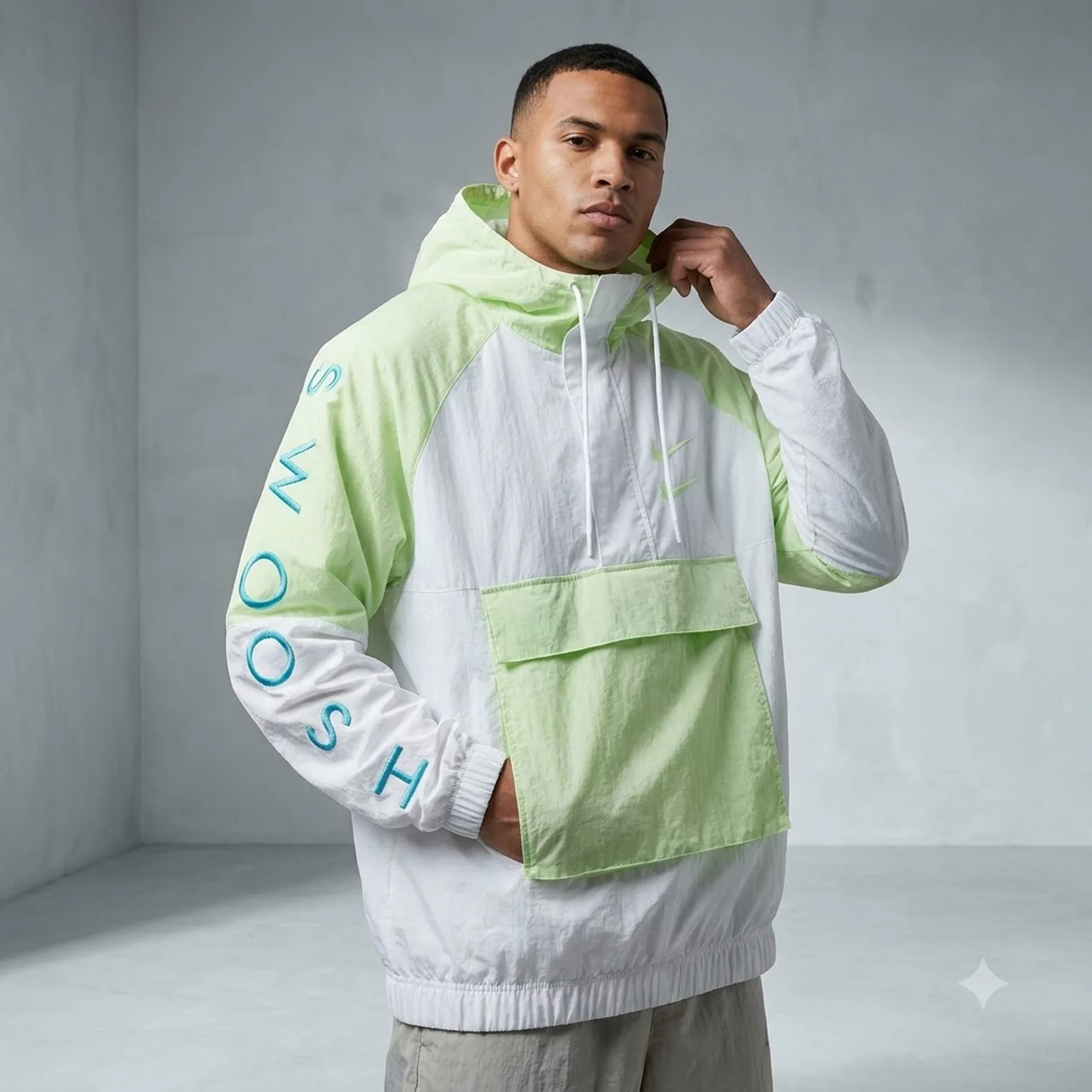 Вітровка чоловіча Nike Sportswear Swoosh Woven Hoodie (CU3885-701)