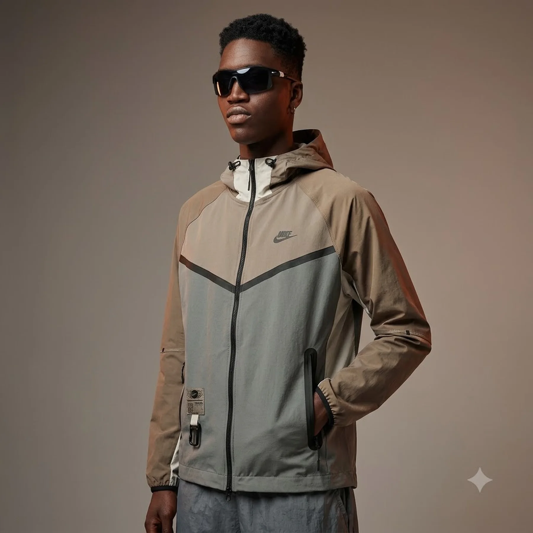 Вітровка чоловіча Nike Tech Grey/Brown (IB8956-289)