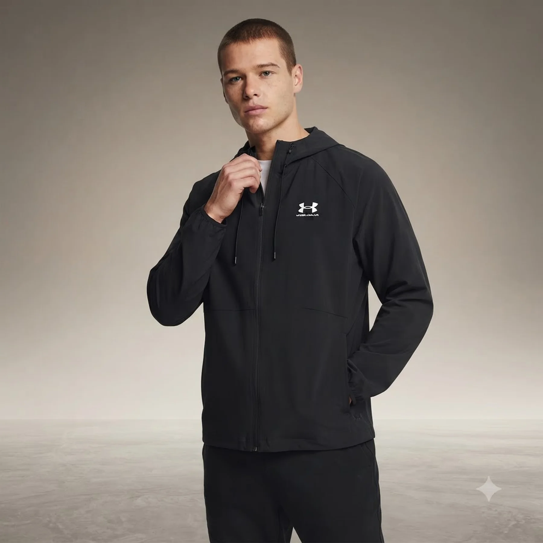 Вітровка чоловіча Under Armour Vibe Woven Jacket Black (6003001-001)