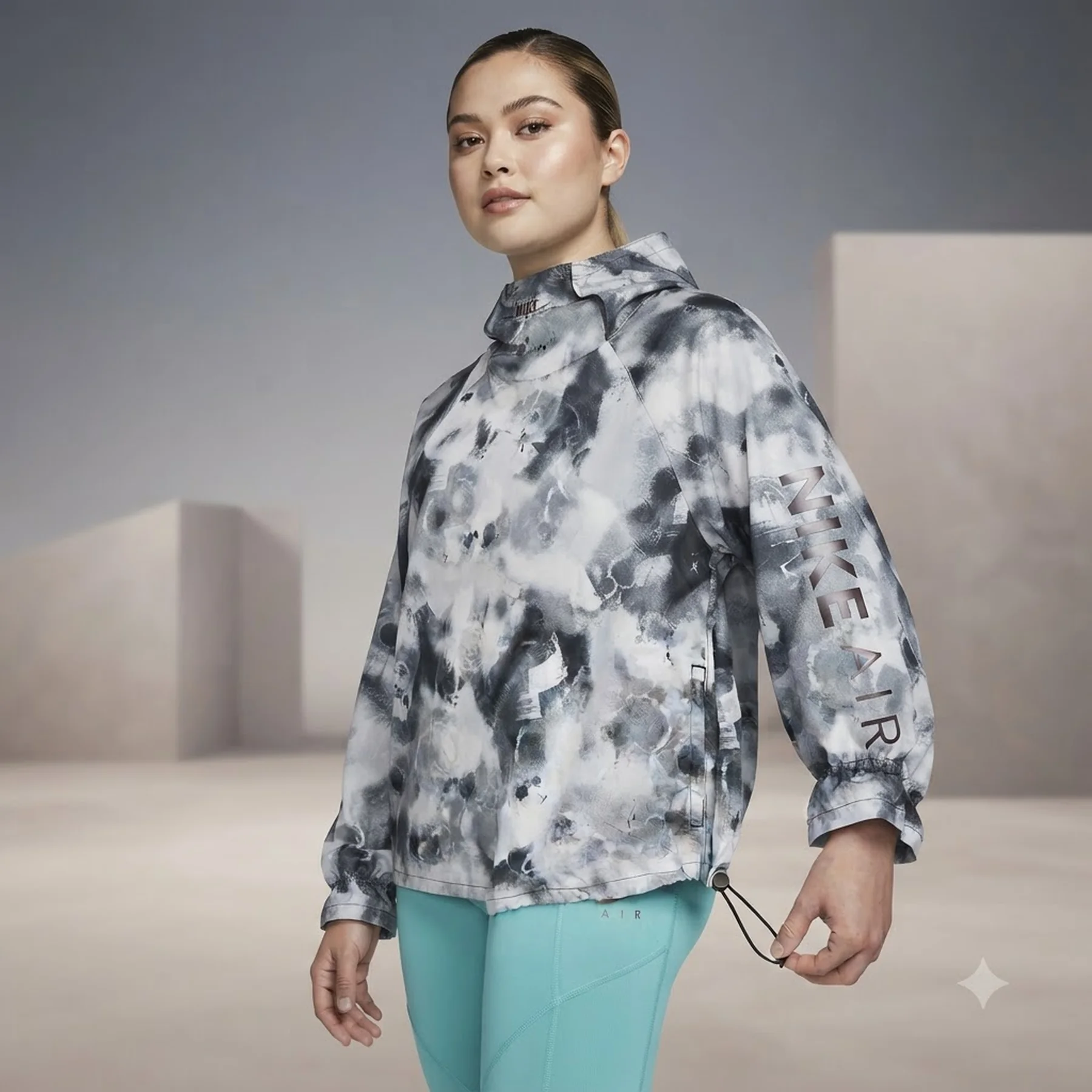 Вітровка жіноча Nike Air Dri Fit Running Jacket Grey/Blue (DM7549-010)