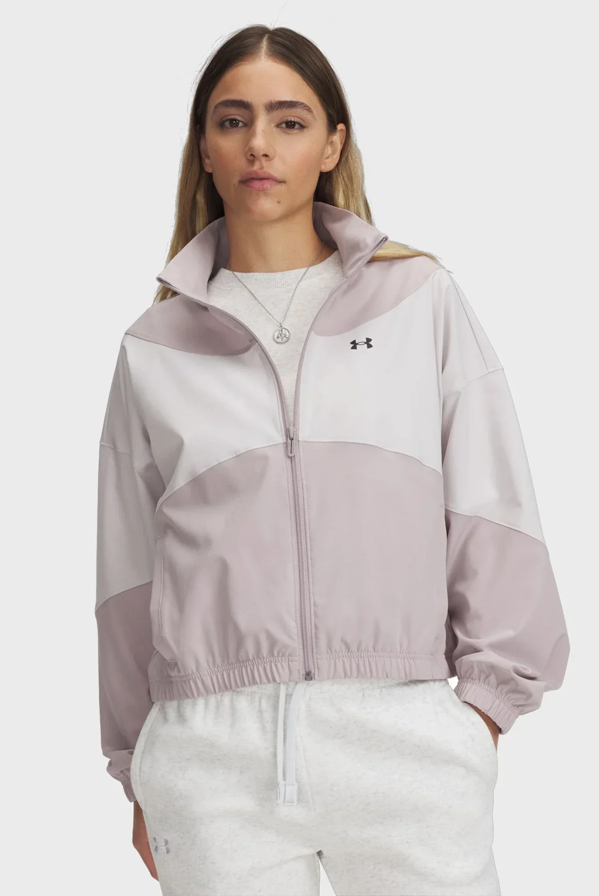 Вітровка жіноча Under Armour Rival Woven Jacket White/Grey (1389631-009)