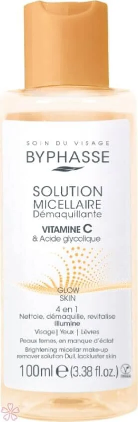 Вода Byphasse Micellar Cleansing Solution Glow Skin Vitamine C 100 мл