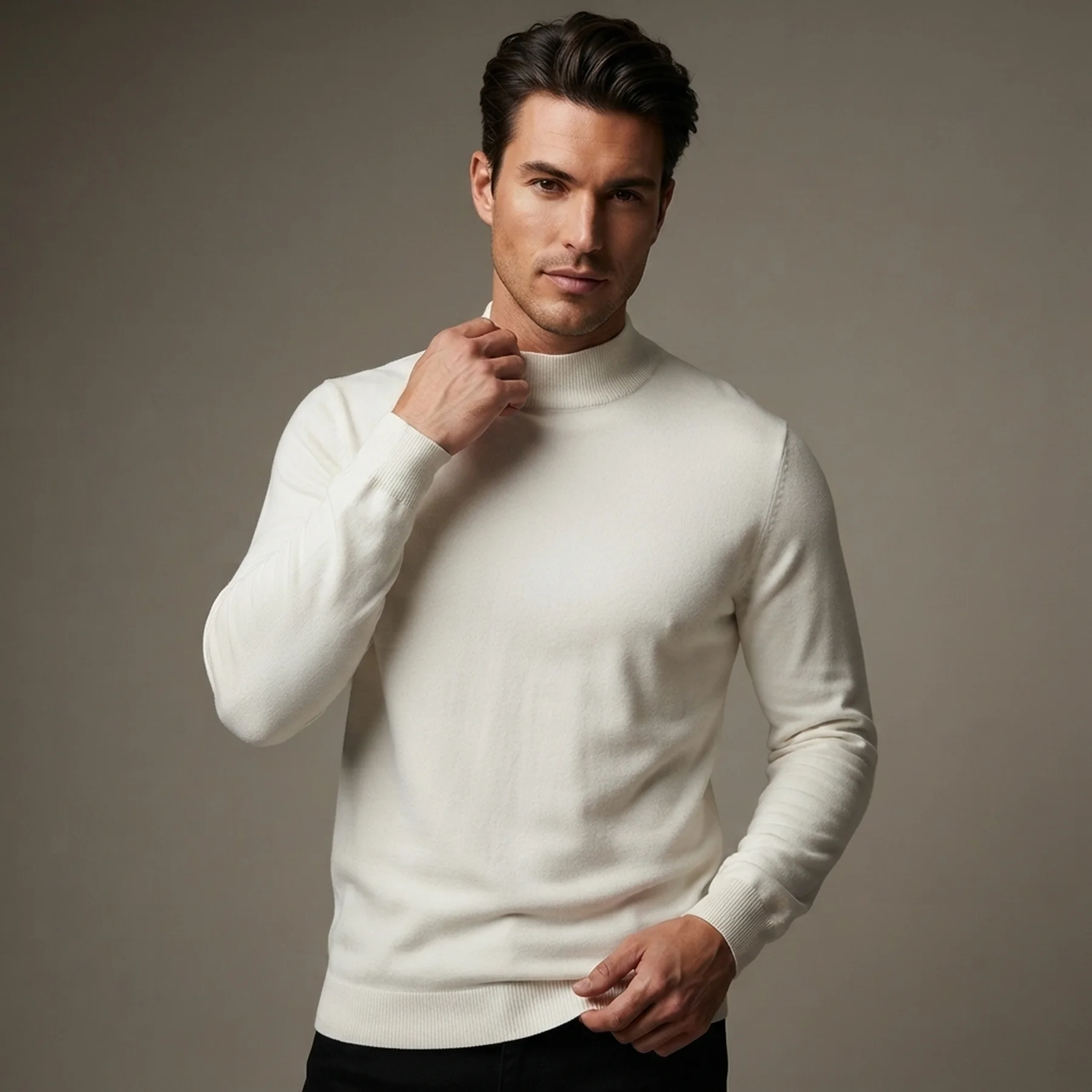 Водолазка JJEBASIC KNIT MOCK NECK NOOS 12190170-Cloud Dancer Jack & Jones XXL Білий