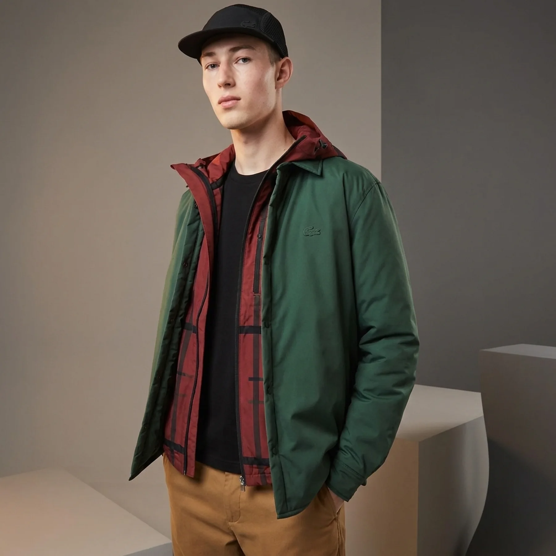Водовідштовхувальна сорочка Lacoste Men's Overshirt Green