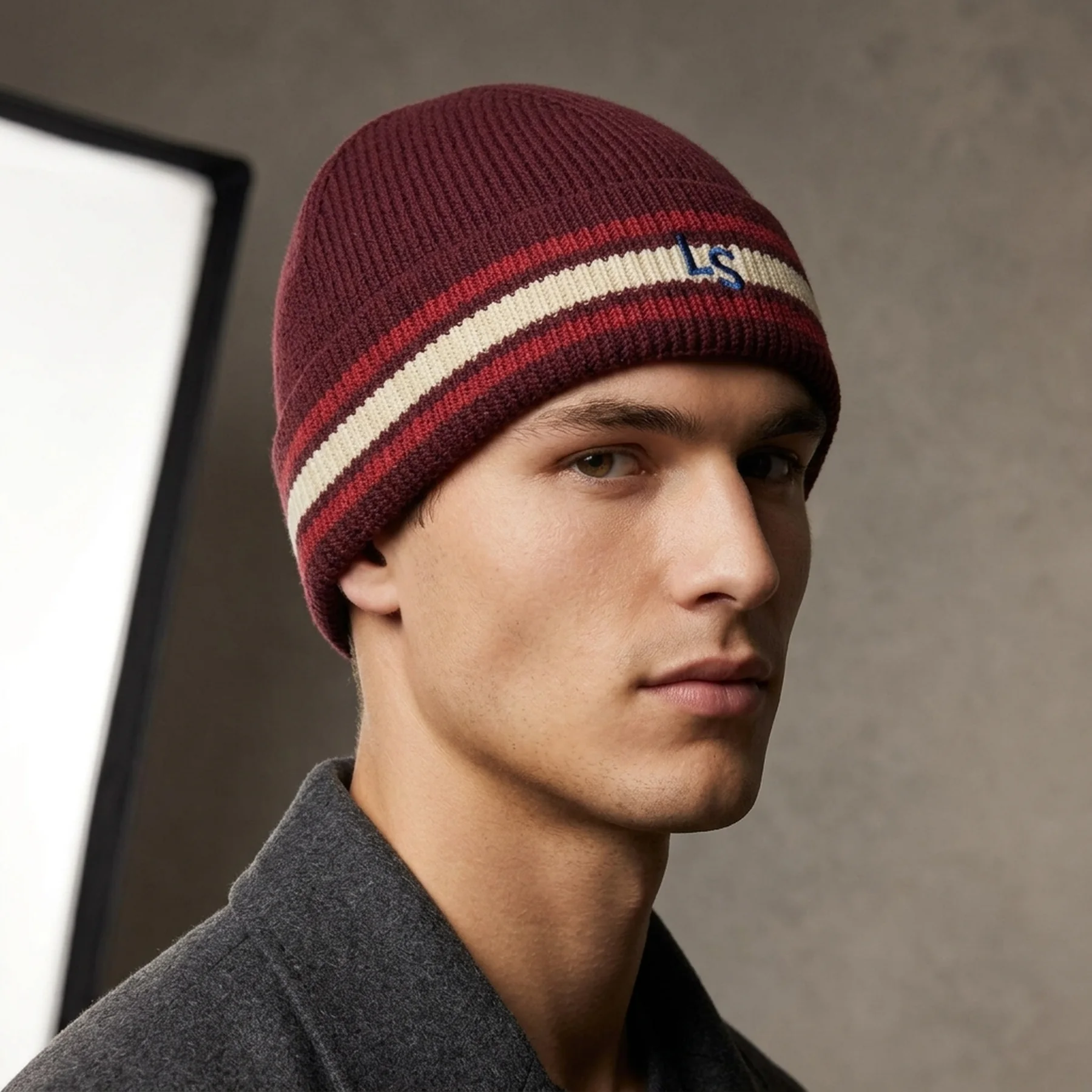 В'язана шапка Levi's 1159857526 (Бордовий One size)