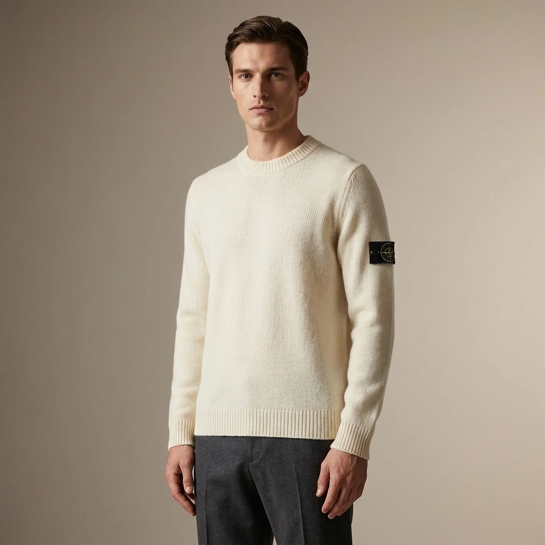 В'язаний виріб Stone Island Lambswool White