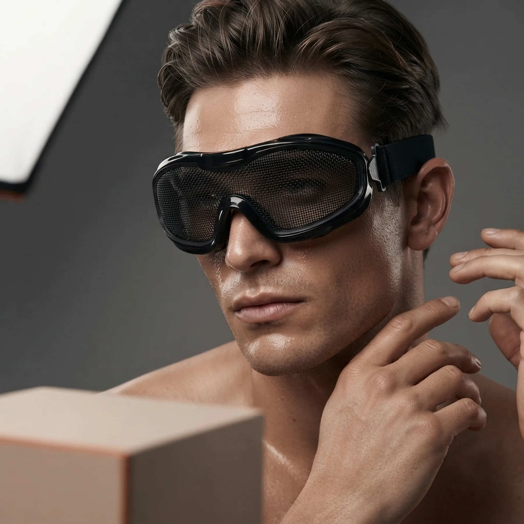 Wire Mesh Goggles (black), сетчатые очки-маска (плетёные)