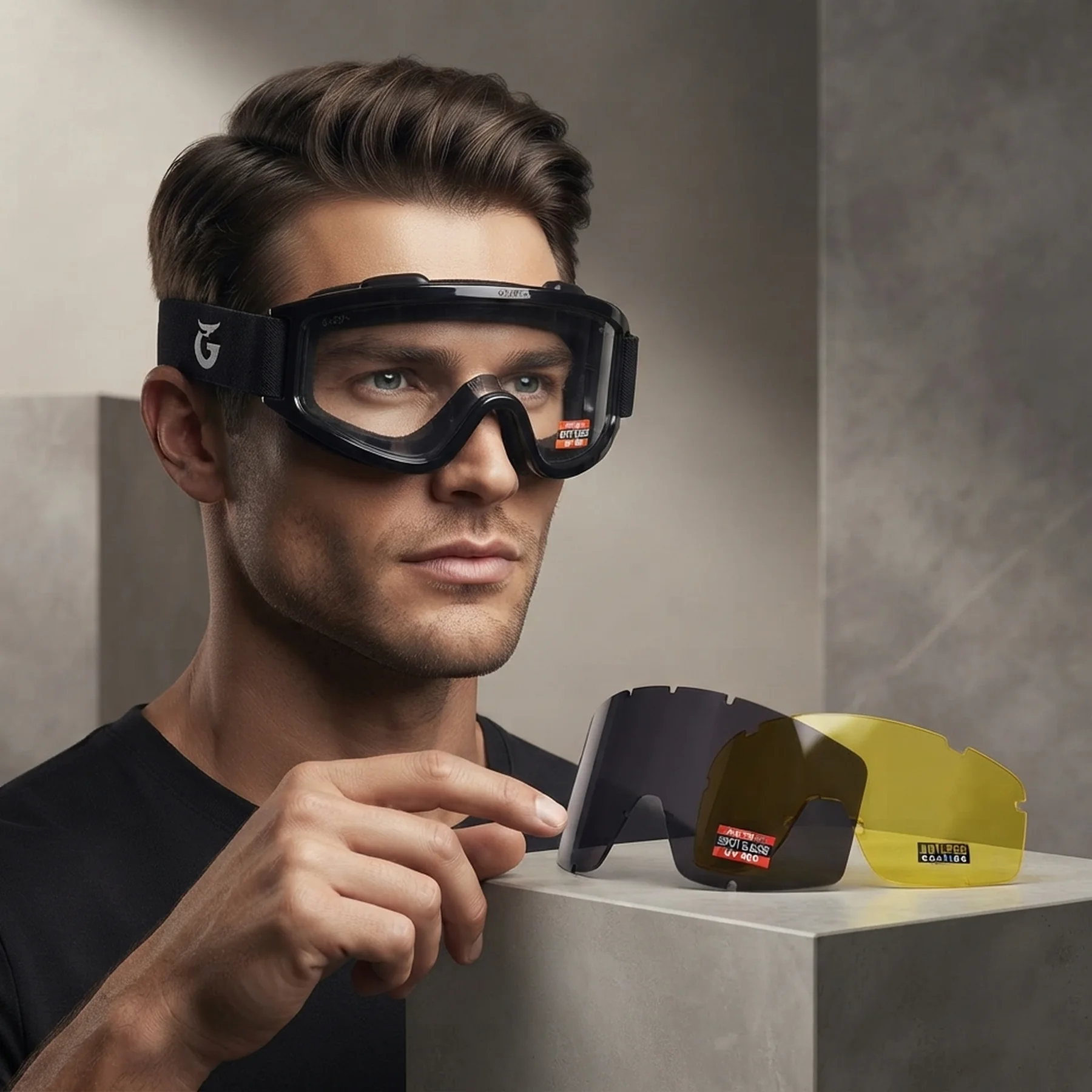 Защитные очки Global Vision Wind-Shield 3 lens KIT Anti-Fog, три сменных линзы