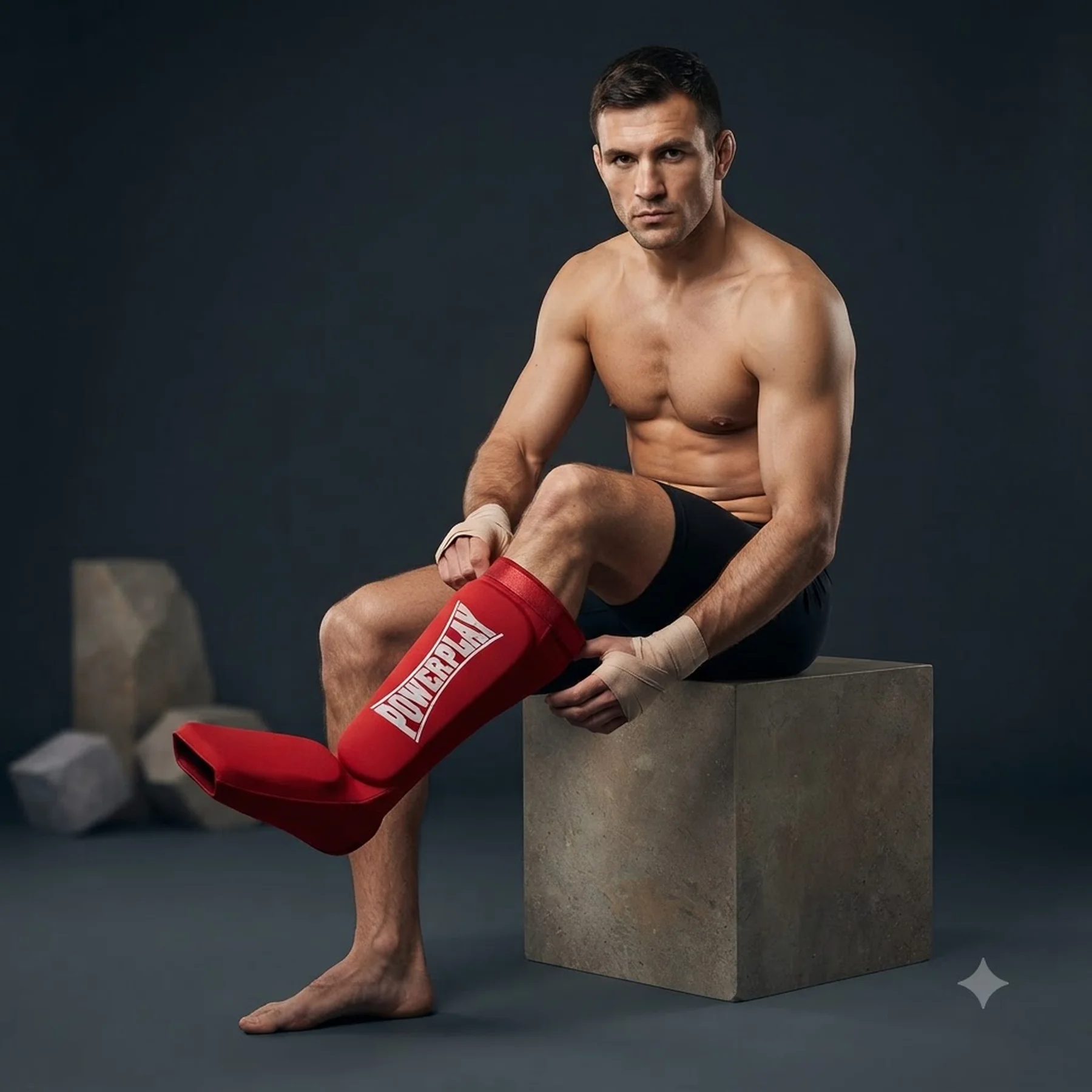 Захист гомілки і стопи PowerPlay 3054 Classic Shin Червоні S
