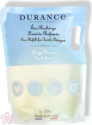 Средство для стирки Durance Lessive Liquide Textile Detergent 1000 мл Чиста білизна Запасний блок