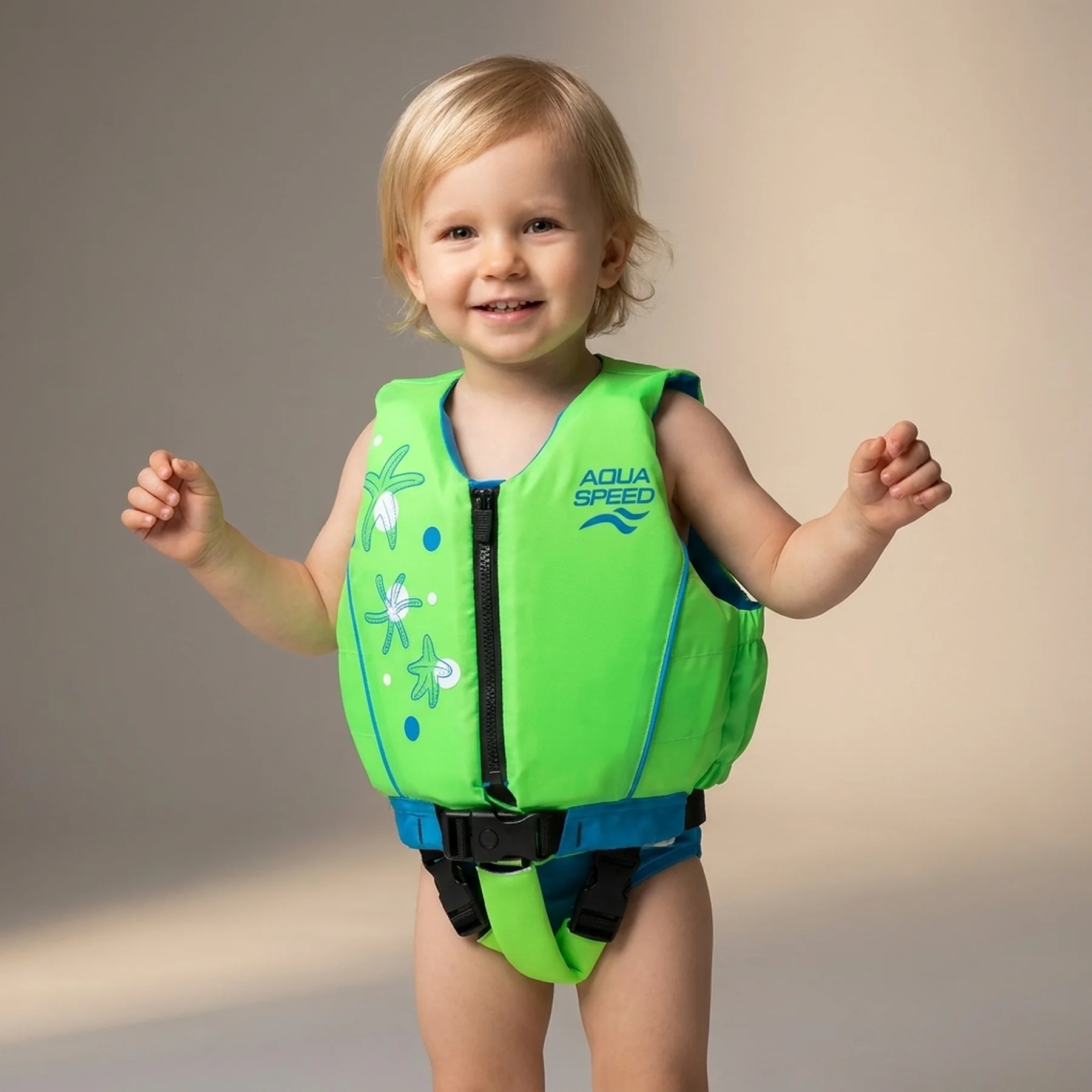 Жилет для плавання Aqua Speed Swim Star 61131 бірюзовий, салатовий Діт 15-19 кг