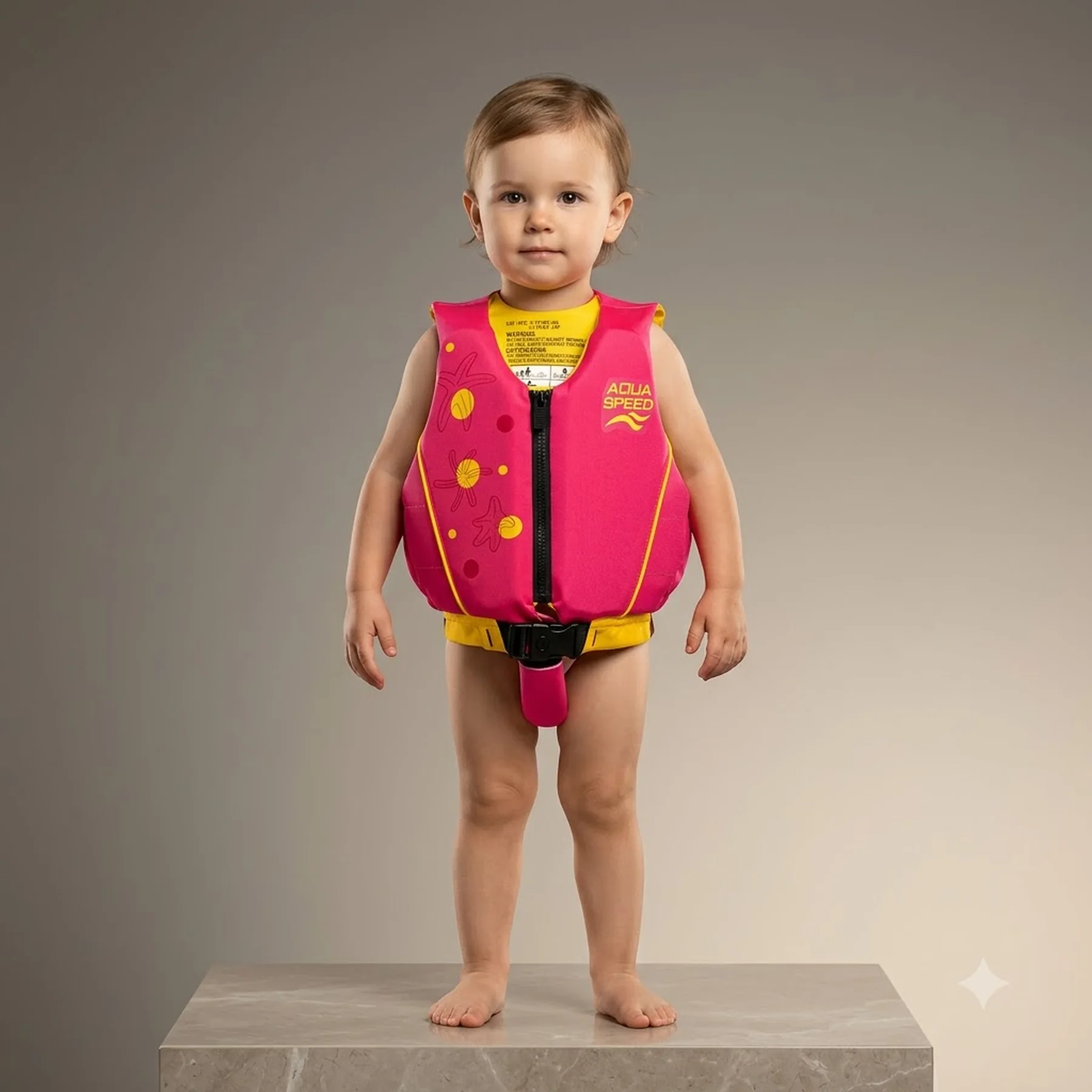 Жилет для плавання Aqua Speed Swim Star 61132 малиновий, жовтий Діт 19-30 кг