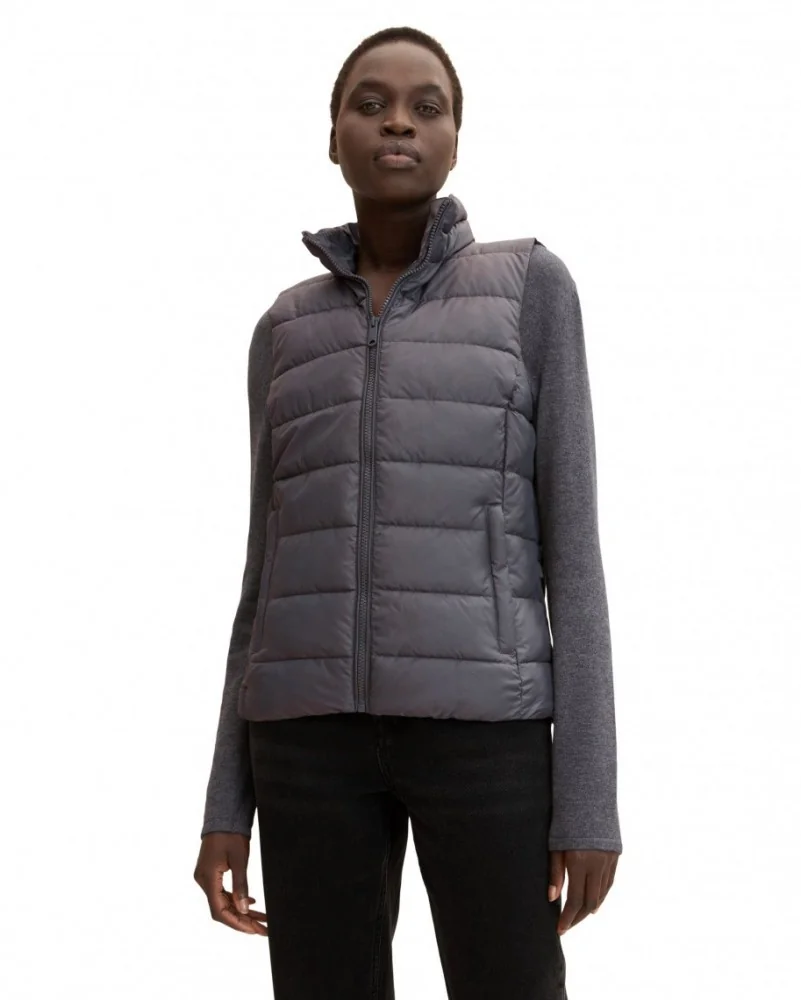 Жилет ultra lightweight vest 1031311-15417 Tom Tailor XS Темно-сірий