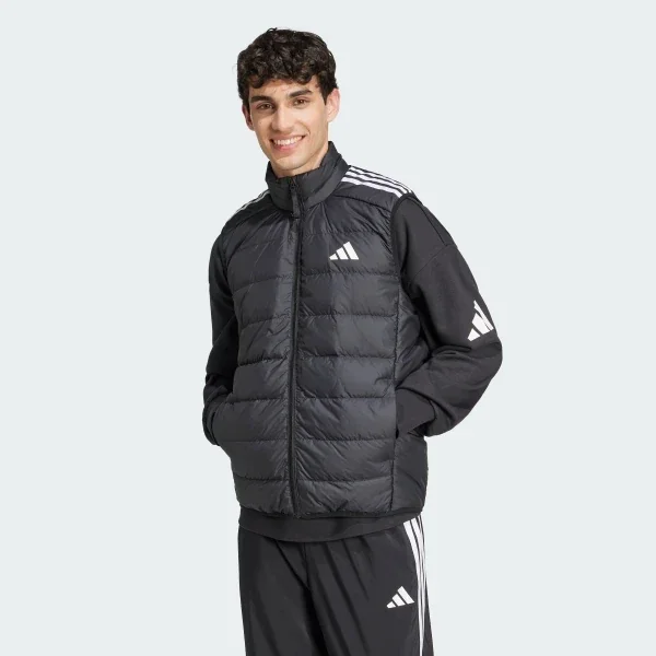 Жилетка чоловіча Adidas Essentials 3-Stripes Light Black (JJ1203)