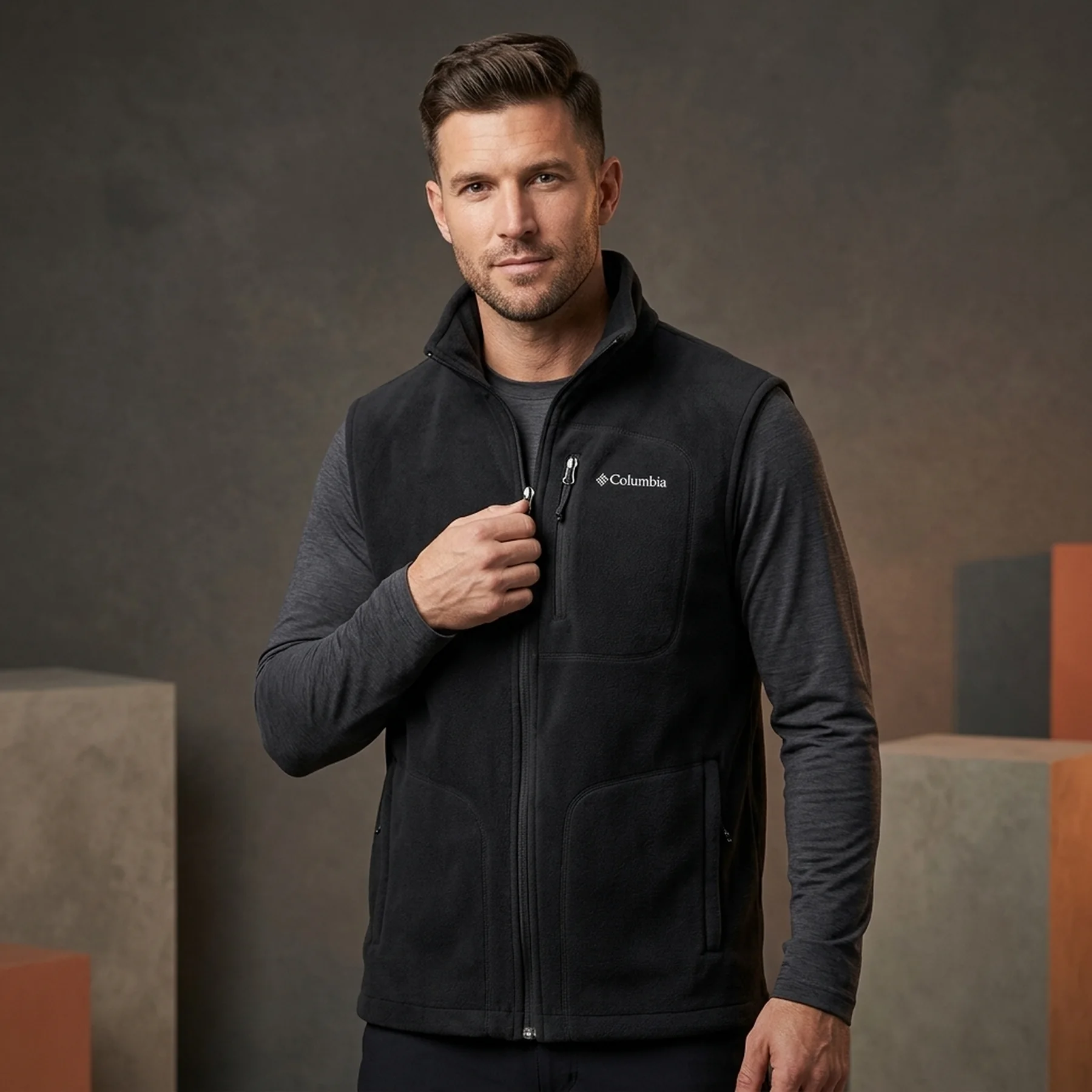 Жилетка чоловіча Columbia Fast Trek Fleece Vest Black (AM1056-010)