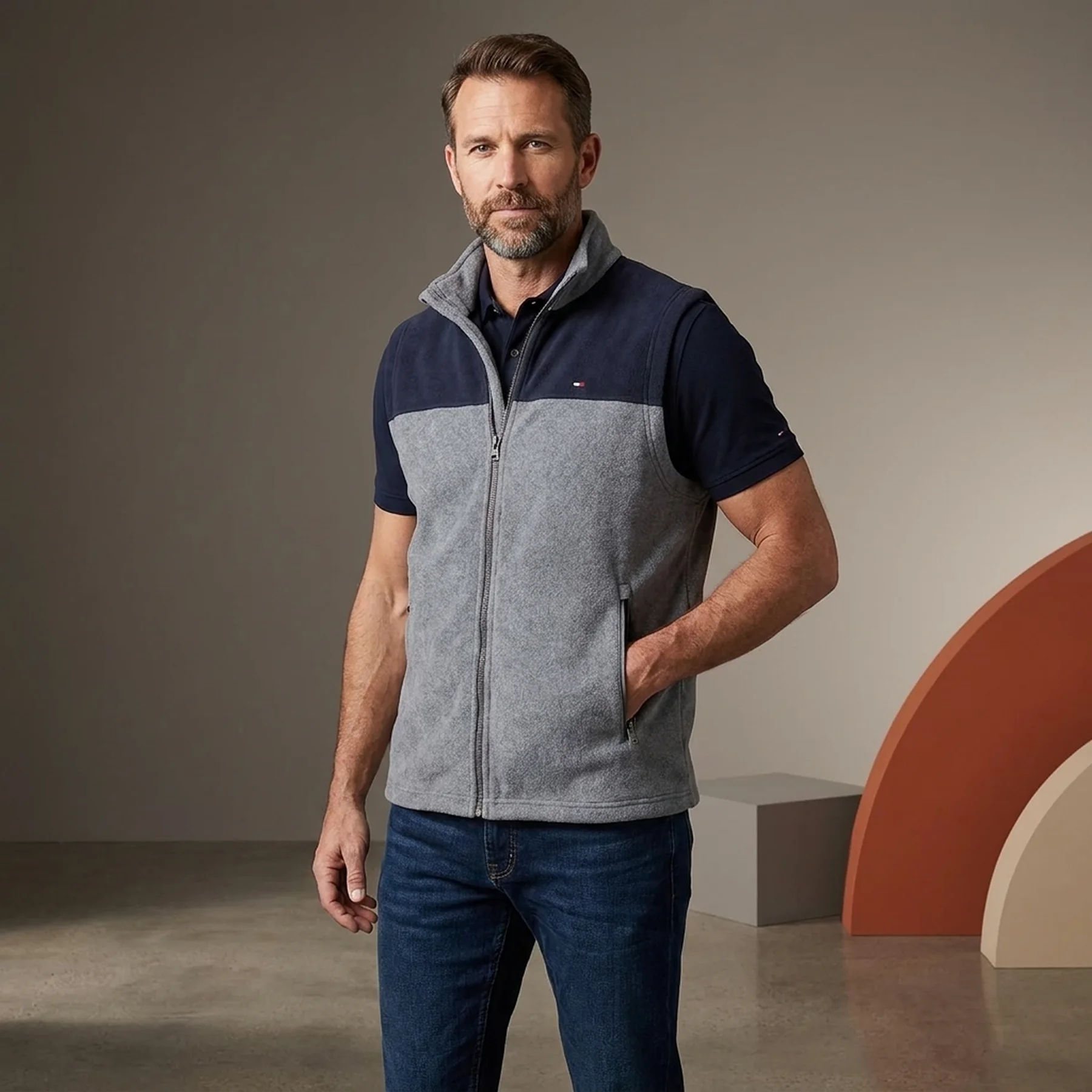 Жилетка чоловіча Tommy Hilfiger 1159841177 (Синій/Сірий XXL)