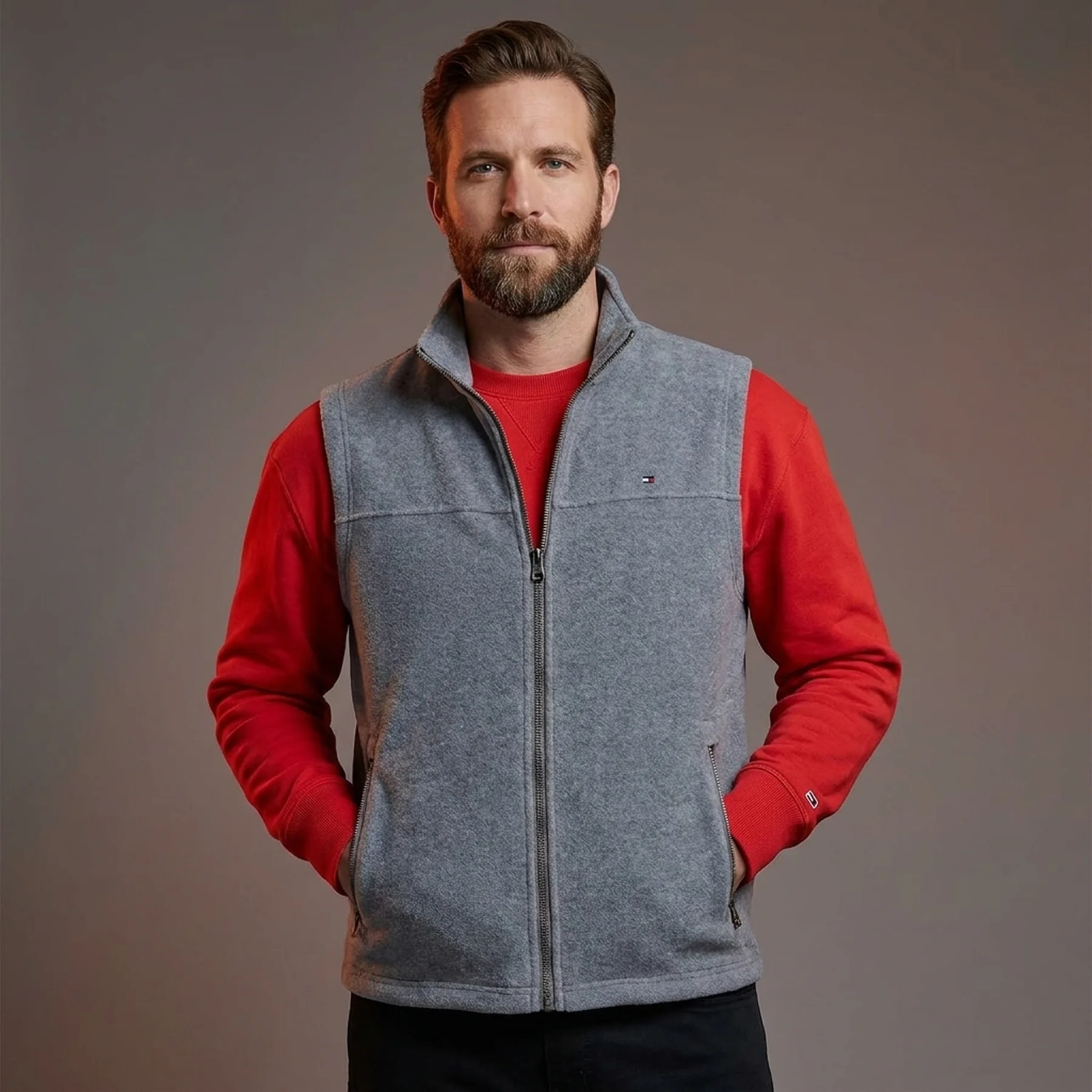 Жилетка чоловіча Tommy Hilfiger безрукавка 1159841538 (Сірий XXL)