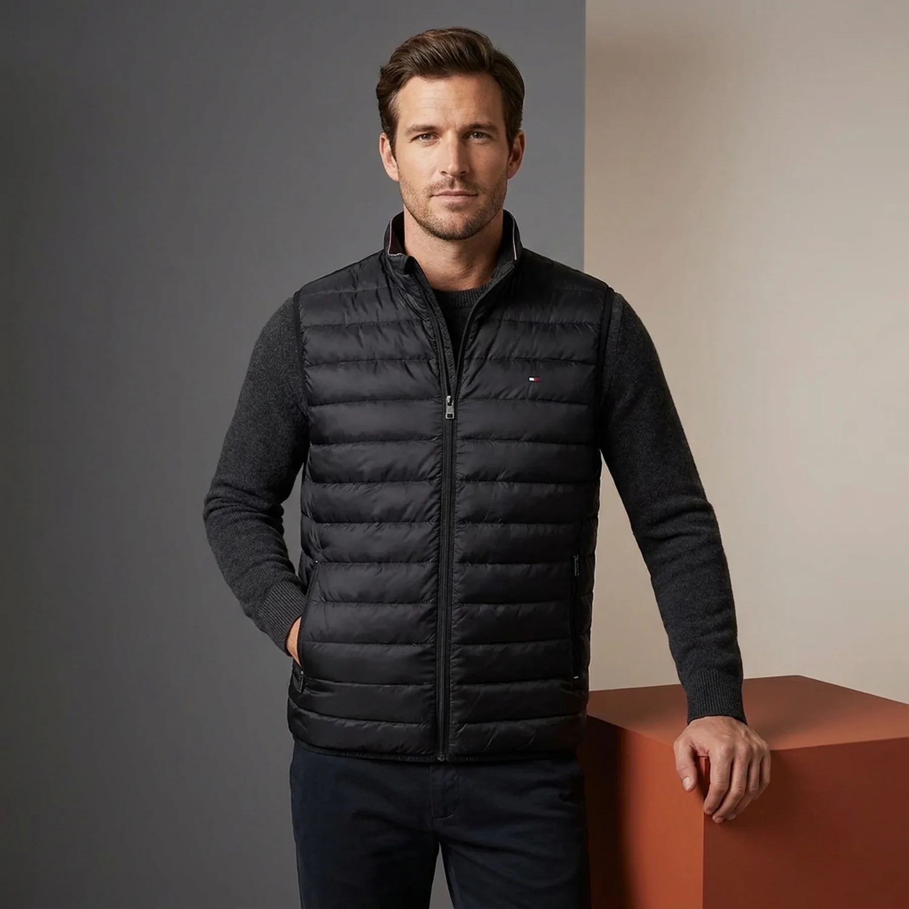 Жилетка чоловіча Tommy Hilfiger Regular Fit Quilted (MW0MW18762-BDS)