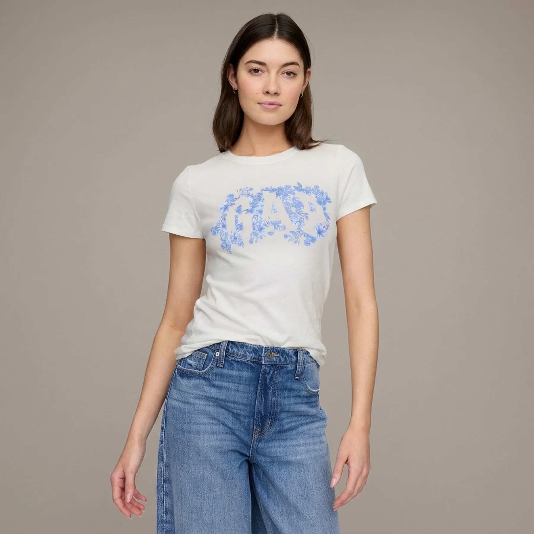 Жіноча футболка GAP з логотипом 1159836587