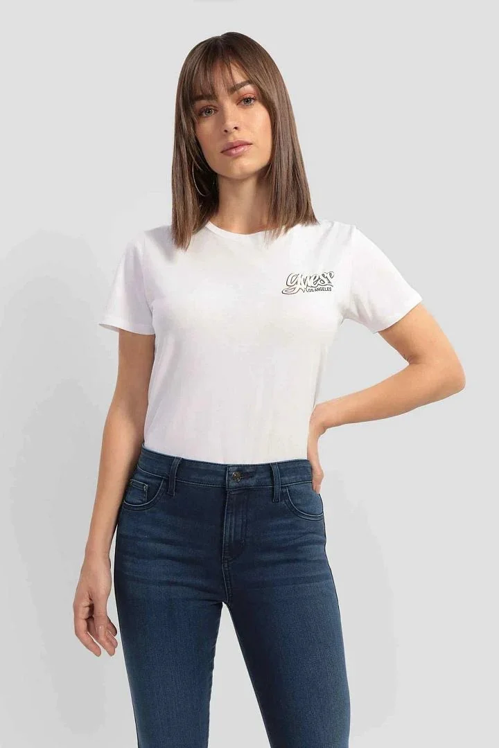Жіноча футболка GUESS з принтом 1159793256
