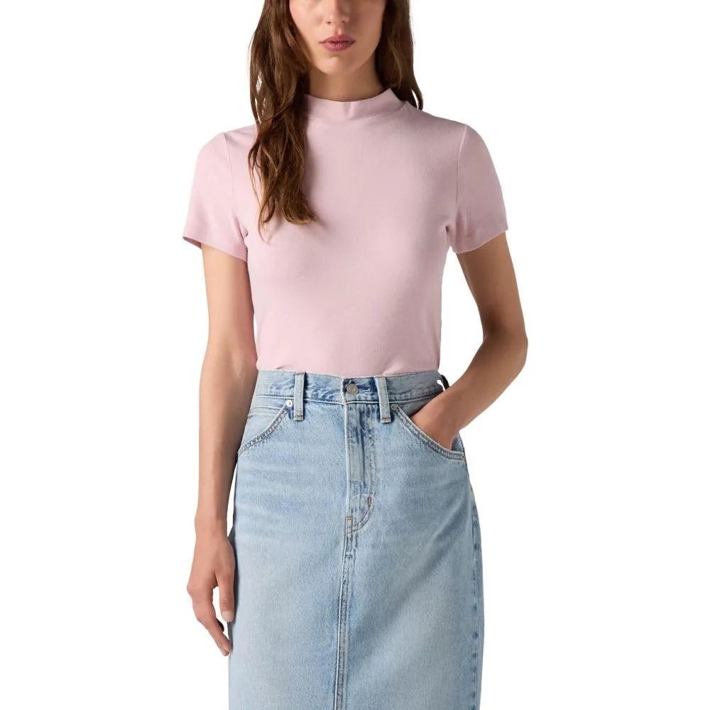 Жіноча футболка Levi's з високим коміром 1159844356 (бузковий XS)
