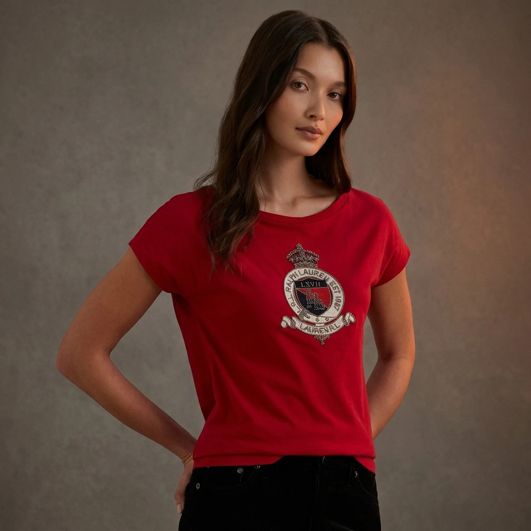 Жіноча футболка Ralph Lauren з логотипом 1159845825 (Червоний XL)