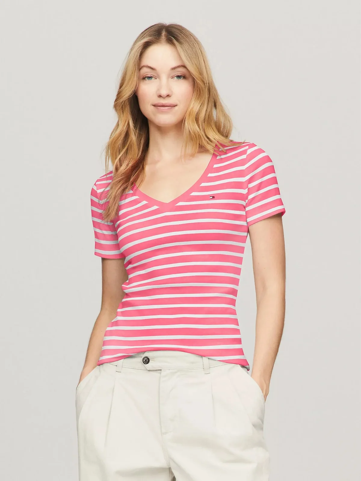 Жіноча футболка Tommy Hilfiger у смужку 1159814158