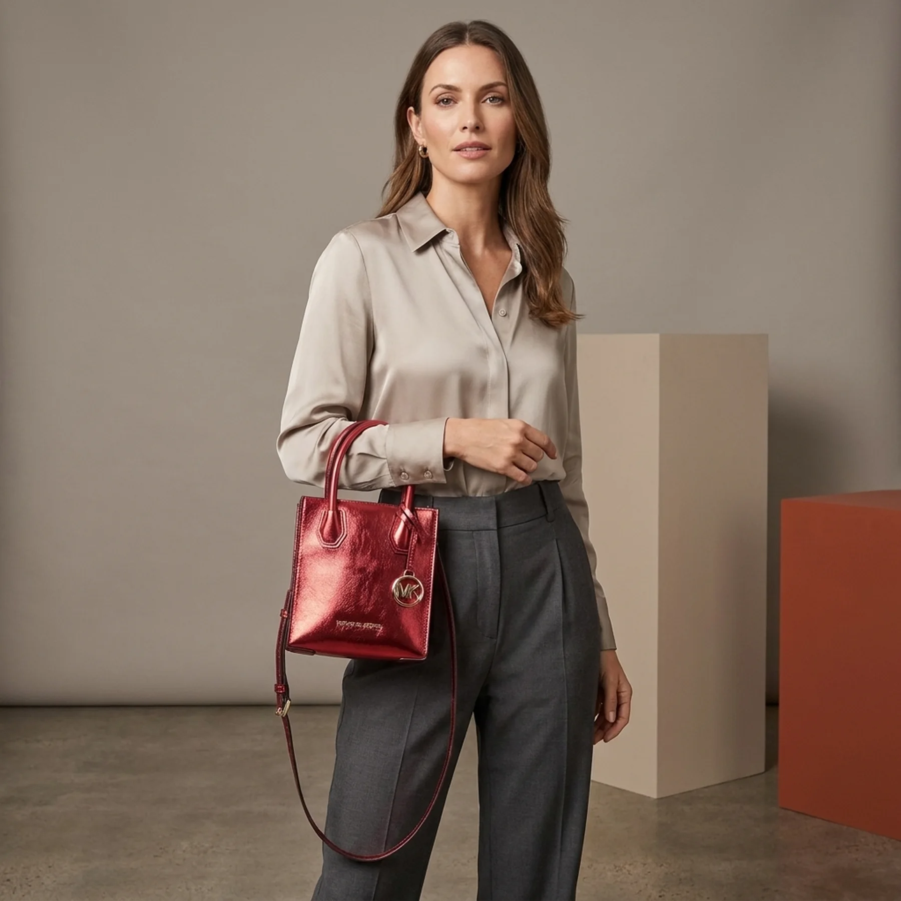 Жіноча лакована сумка кроссбоді Michael Kors 1159807944 (червоний, One size)