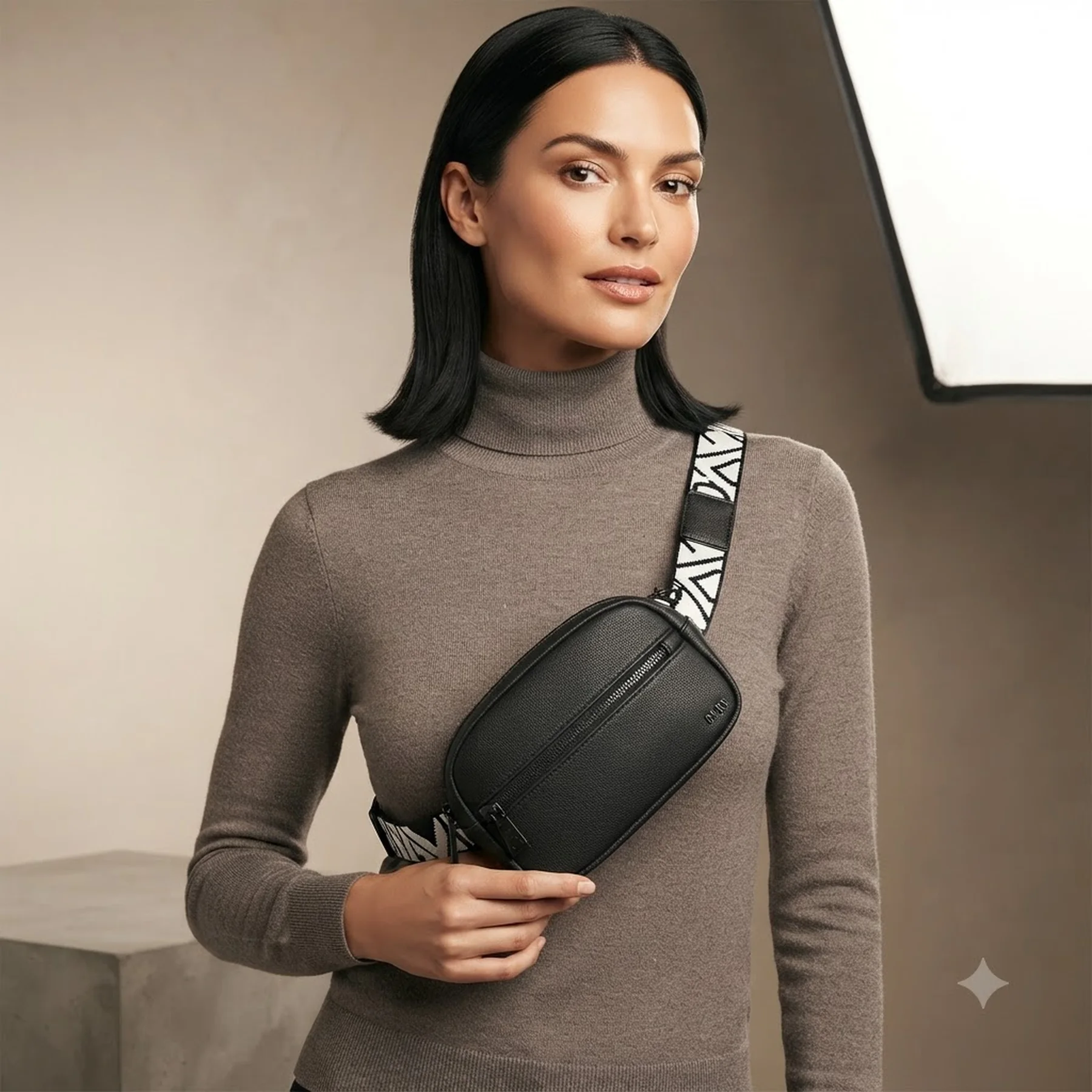 Жіноча поясна сумка DKNY 1159810516 (Чорний, One size)