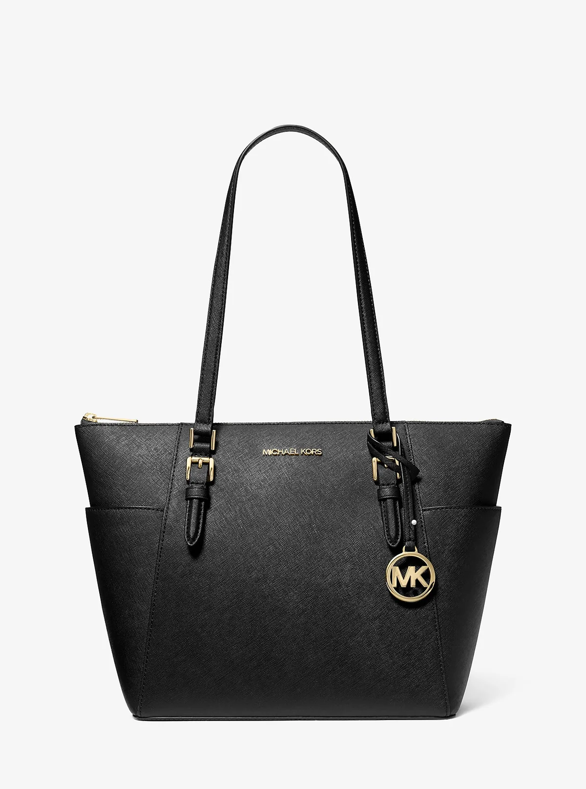 Жіноча шкіряна сумка Charlotte Michael Kors на блискавці 1159858836 Чорний