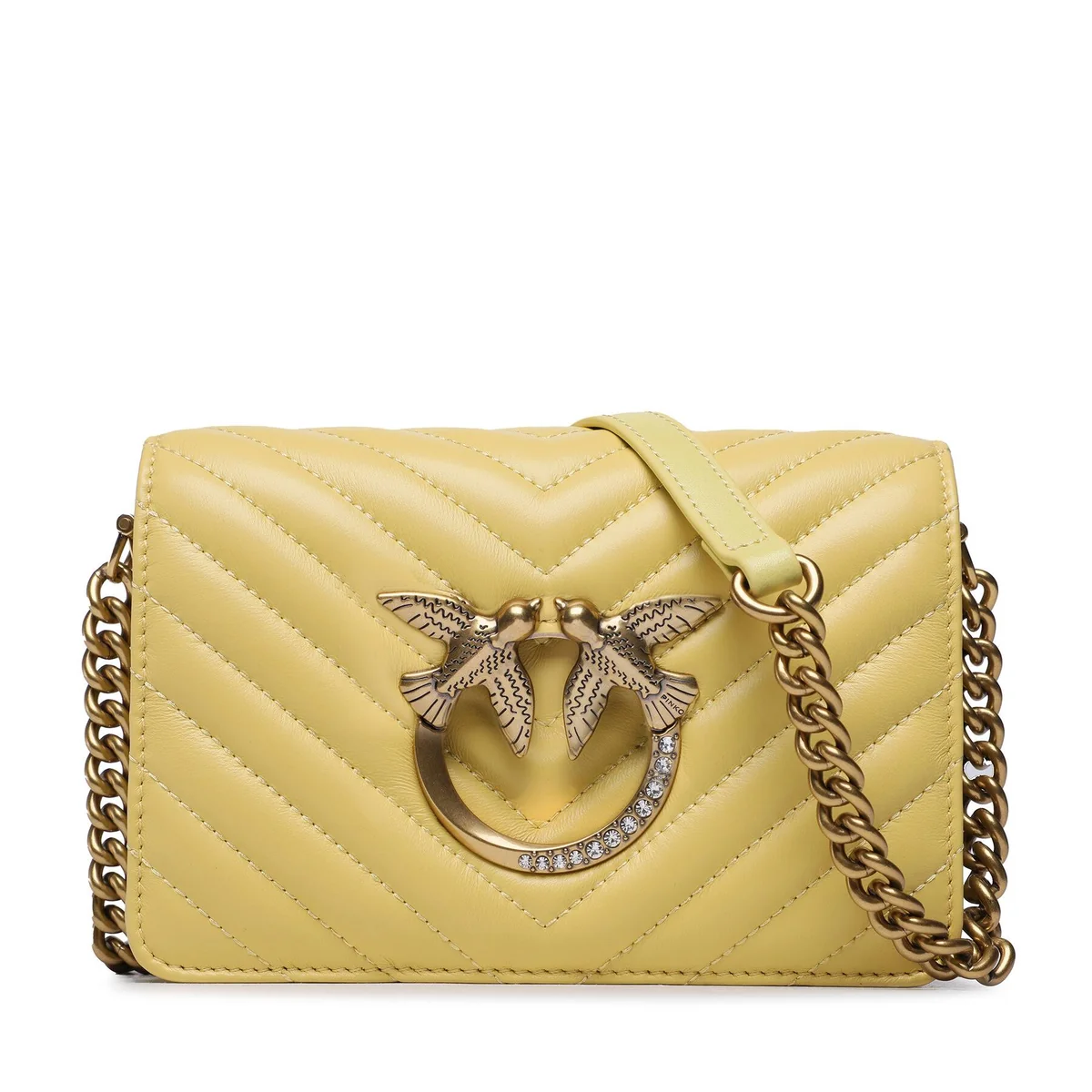 Жіноча шкіряна сумка кроссбоді Pinko 1159793959 (Жовтий, One size)