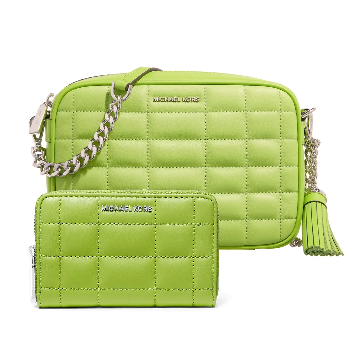 Жіноча шкіряна сумка Michael Kors на блискавці 1159818640 (Зелений One size)
