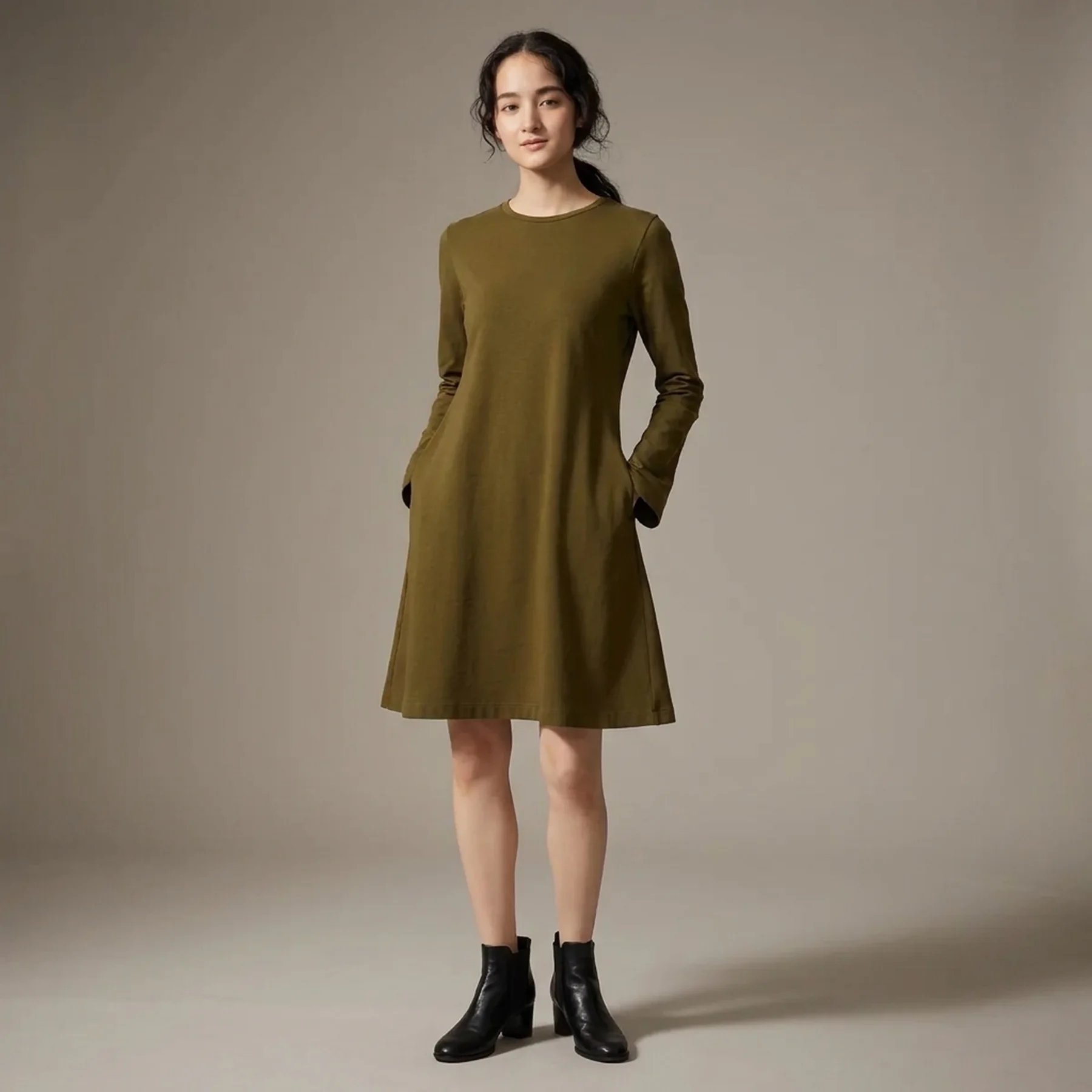 Жіноча сукня-міні UNIQLO з довгими рукавами 1159811982