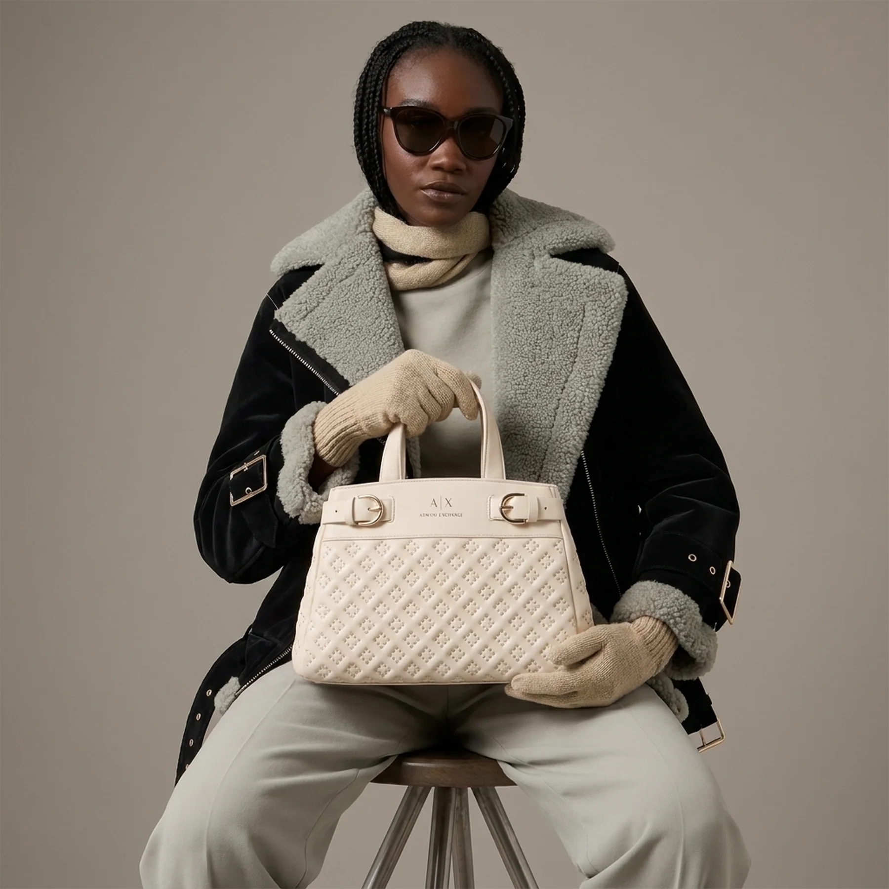 Жіноча сумка Armani Exchange 1159834427 (Молочний One size)