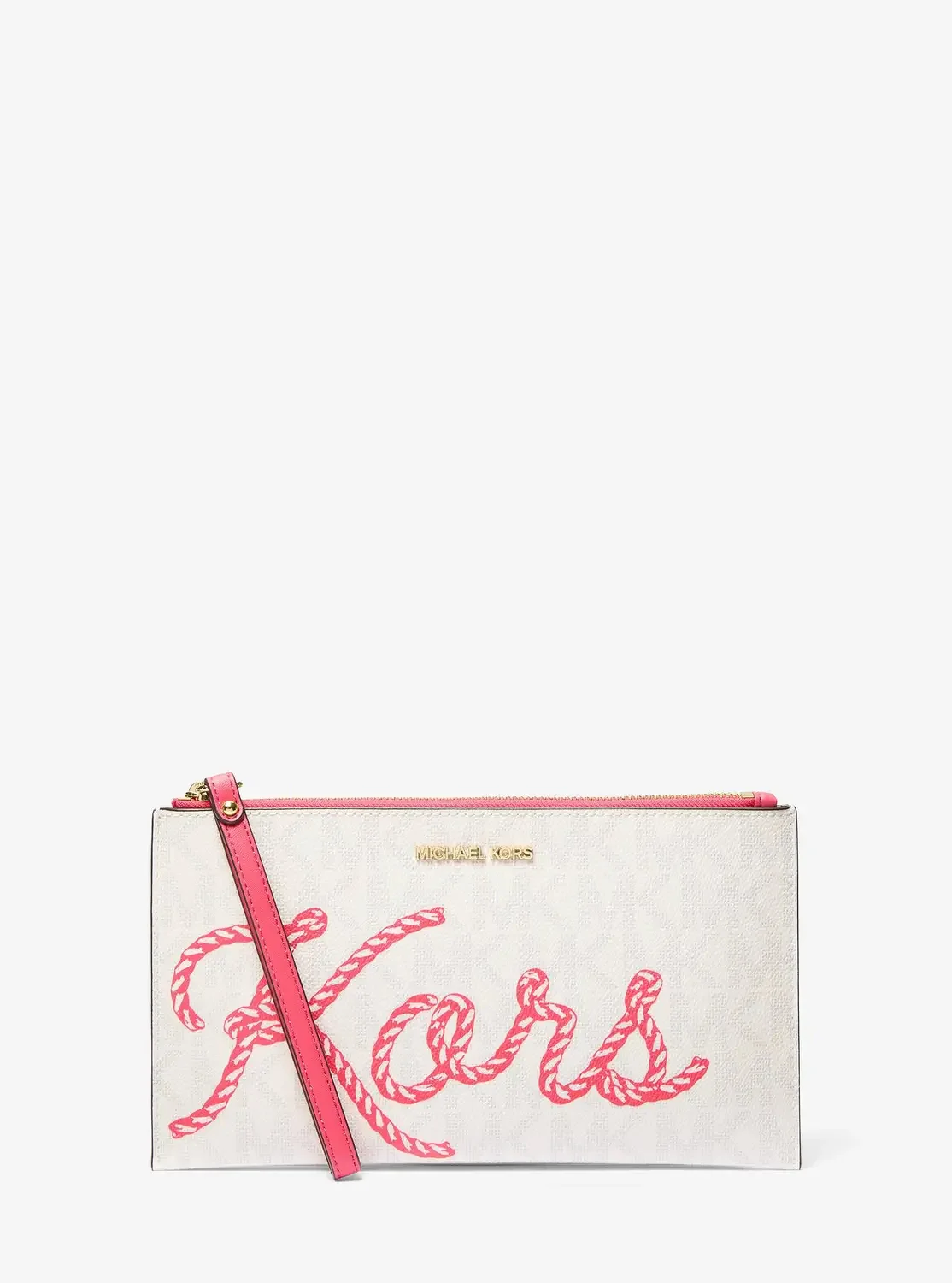 Жіноча сумка-клатч Michael Kors на блискавці 1159813851 (Білий, One size)