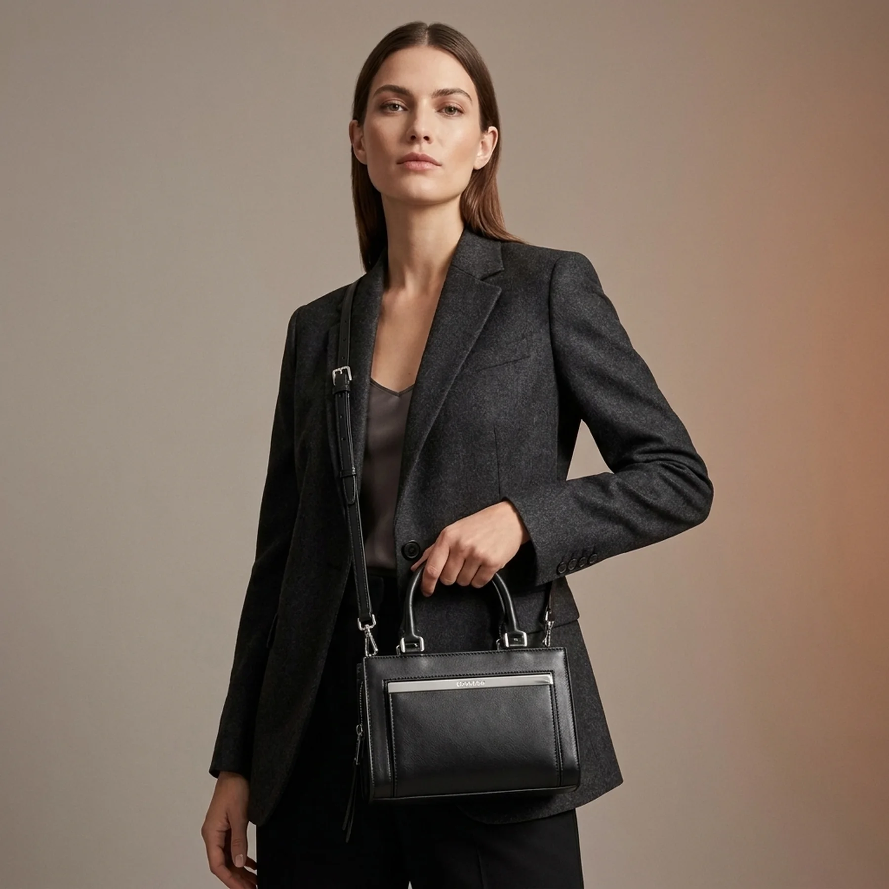 Жіноча сумка крободі Calvin Klein через плече 1159817189 (Чорний One size)