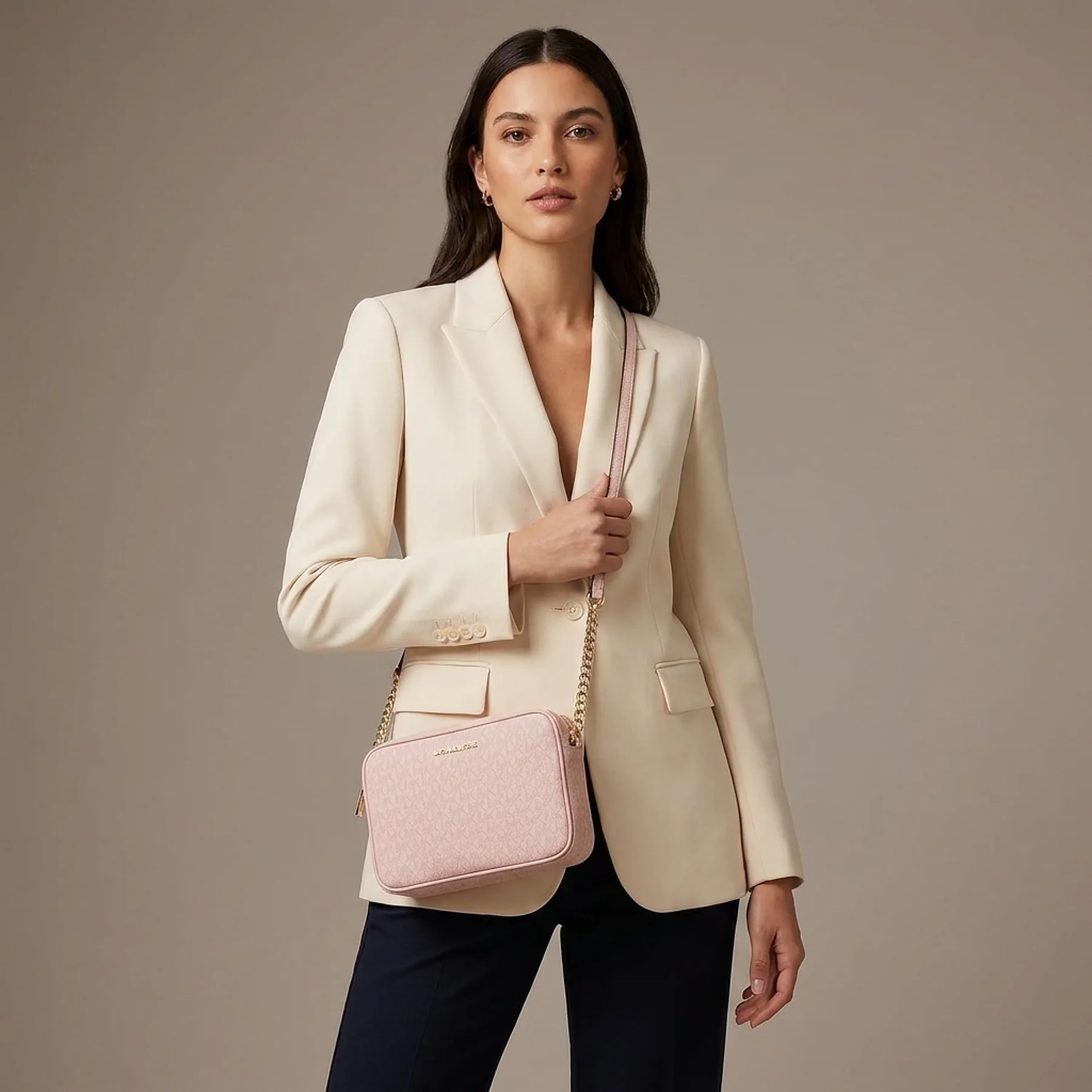 Жіноча сумка кроссбоді Michael Kors на блискавці 1159788602 (Рожевий, One size)