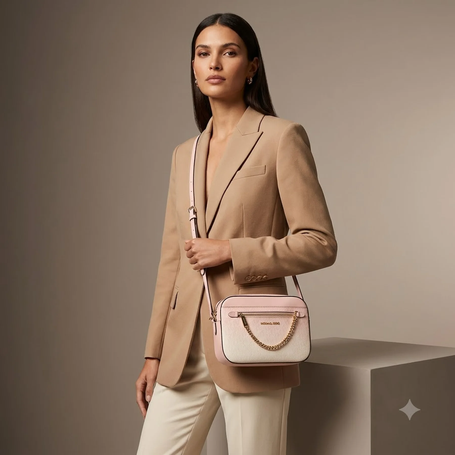 Жіноча сумка кроссбоді Jet Set Michael Kors з принтом 1159847692 Рожевий