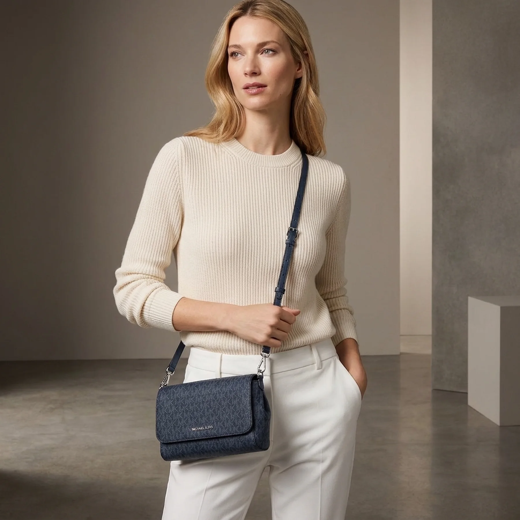 Жіноча сумка кроссбоді Michael Kors 1159800745 (Білий/синій, One size)