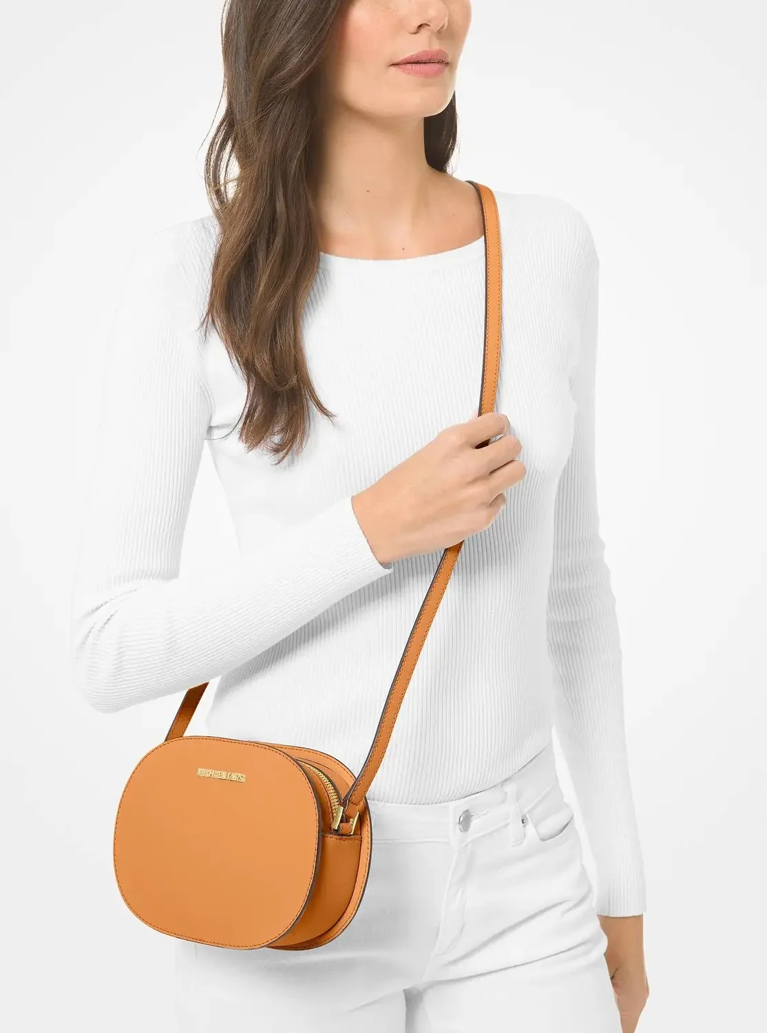 Жіноча сумка кроссбоді Michael Kors із сап'янової шкіри 1159807937 (Помаранчевий, One size)