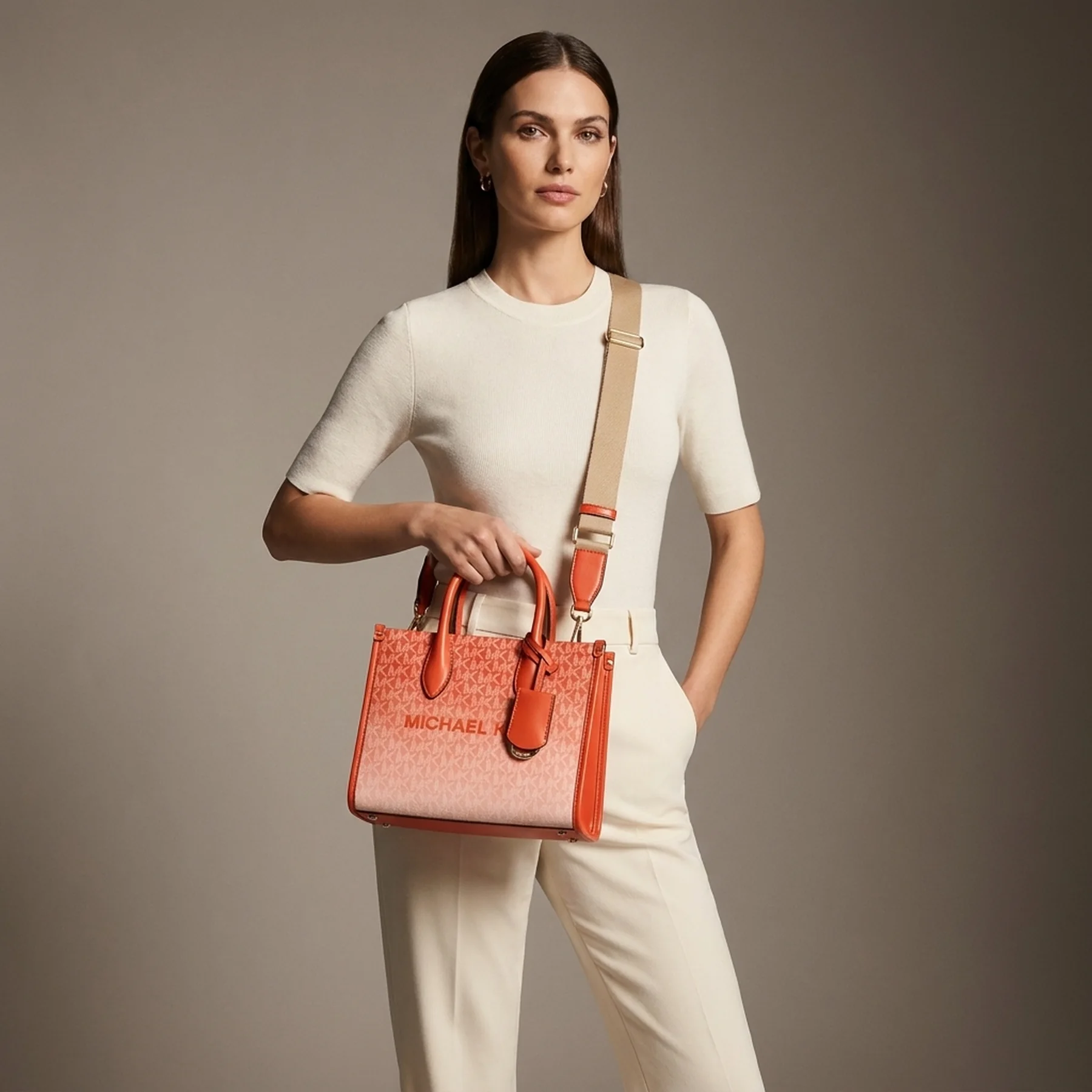 Жіноча сумка кроссбоді Mirella Michael Kors з принтом 1159845058 Помаранчевий
