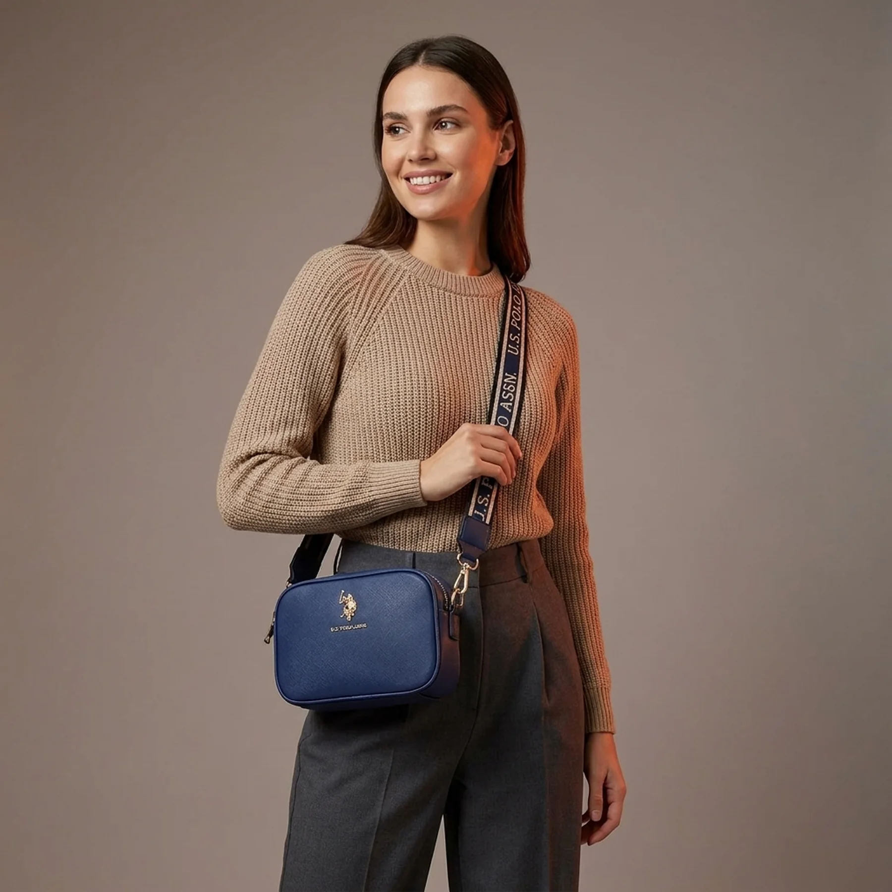 Жіноча сумка кроссбоді U.S. Polo Assn з логотипом 1159815299 (Білий/синій One size)